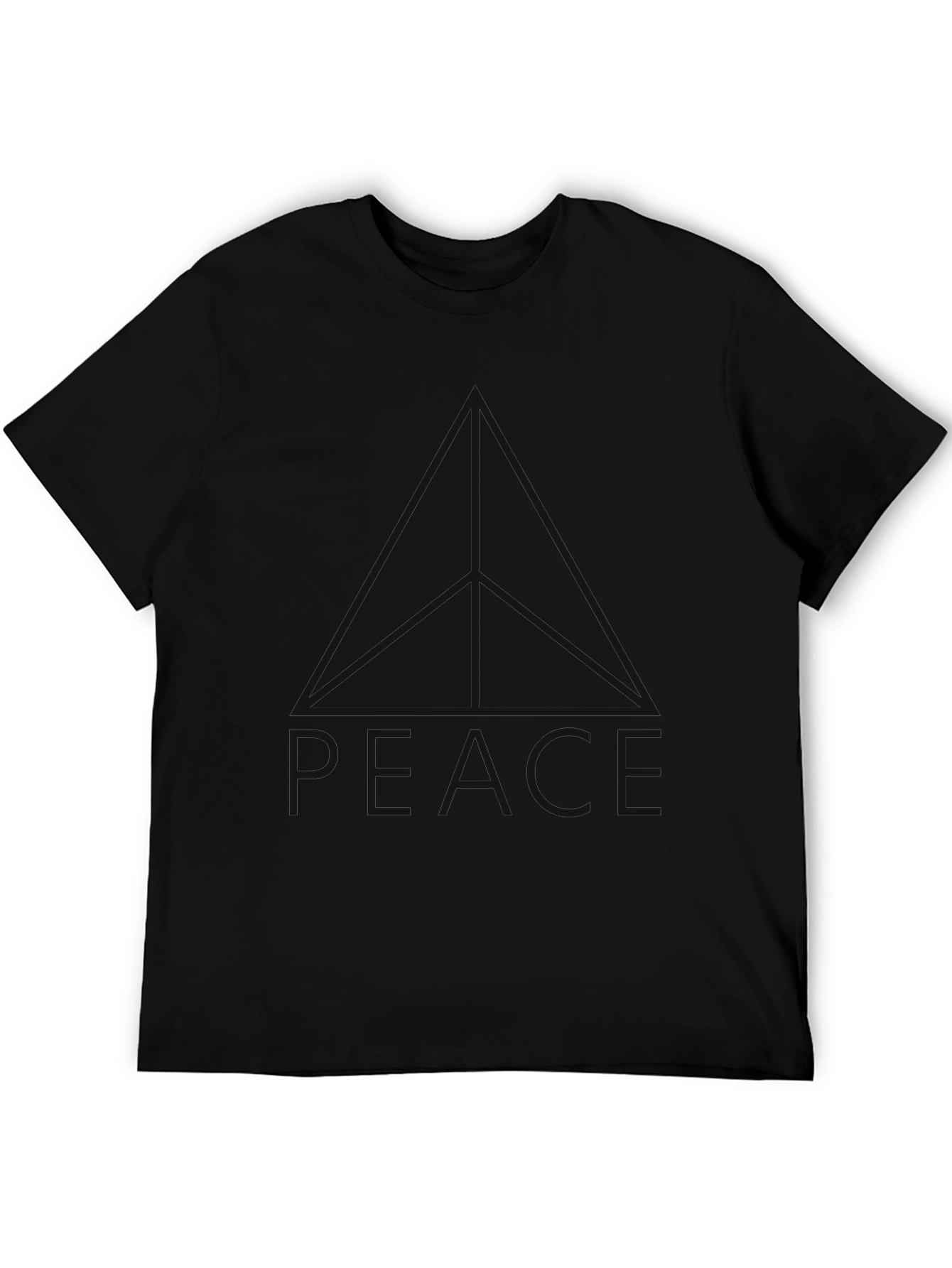 Mens Black Relaxed Fit Short Sleeve Tee