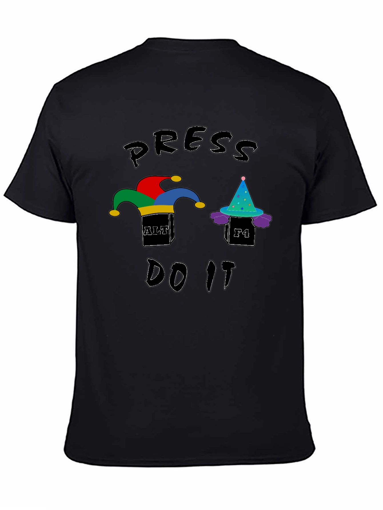 Press Alt+F4 Do It T-Shirt - Black Cotton Tee
