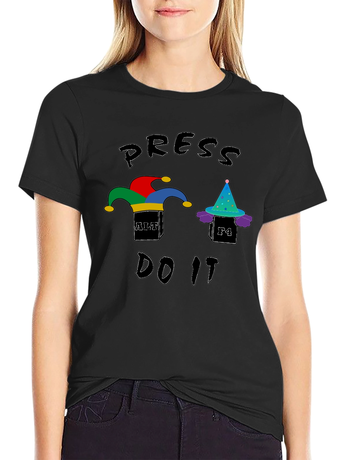 Press Alt+F4 Do It T-Shirt - Black Cotton Tee