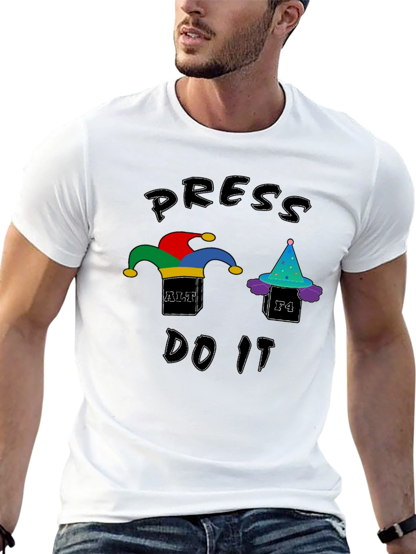 Press Alt+F4 Do It T-Shirt - Black Cotton Tee
