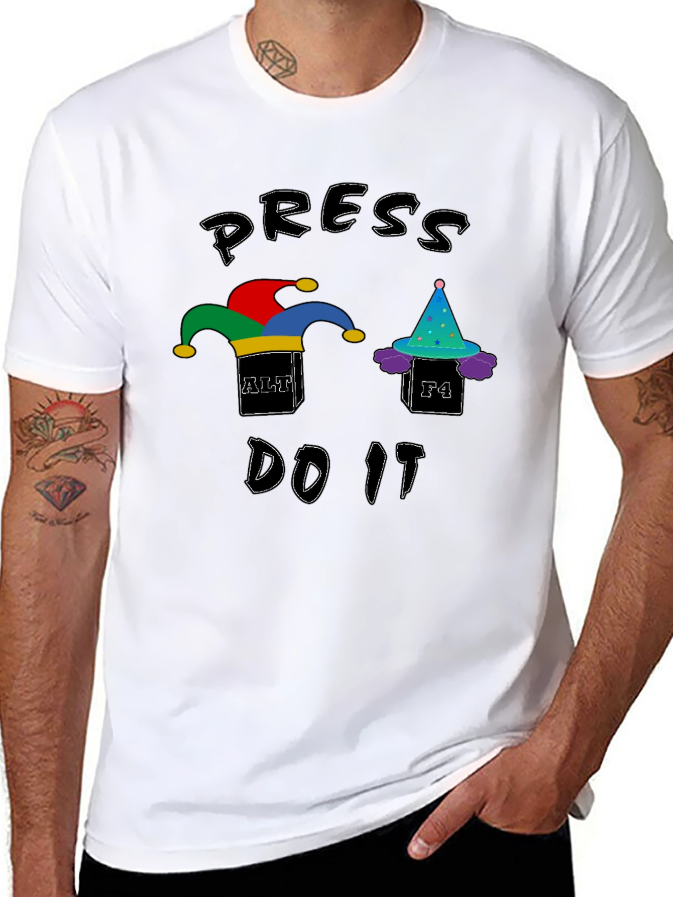 Press Alt+F4 Do It T-Shirt - Black Cotton Tee