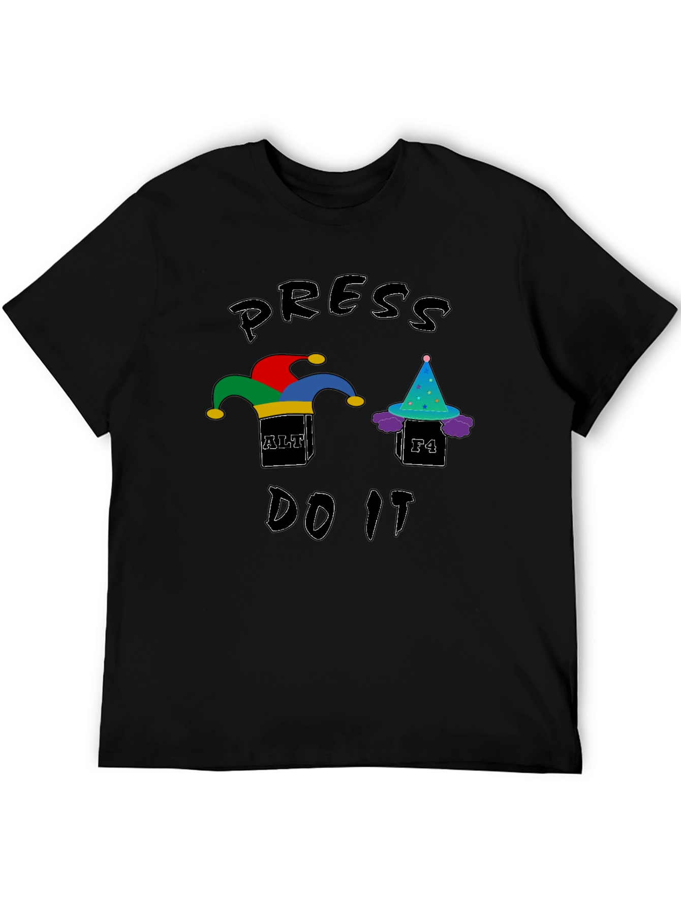 Press Alt+F4 Do It T-Shirt - Black Cotton Tee