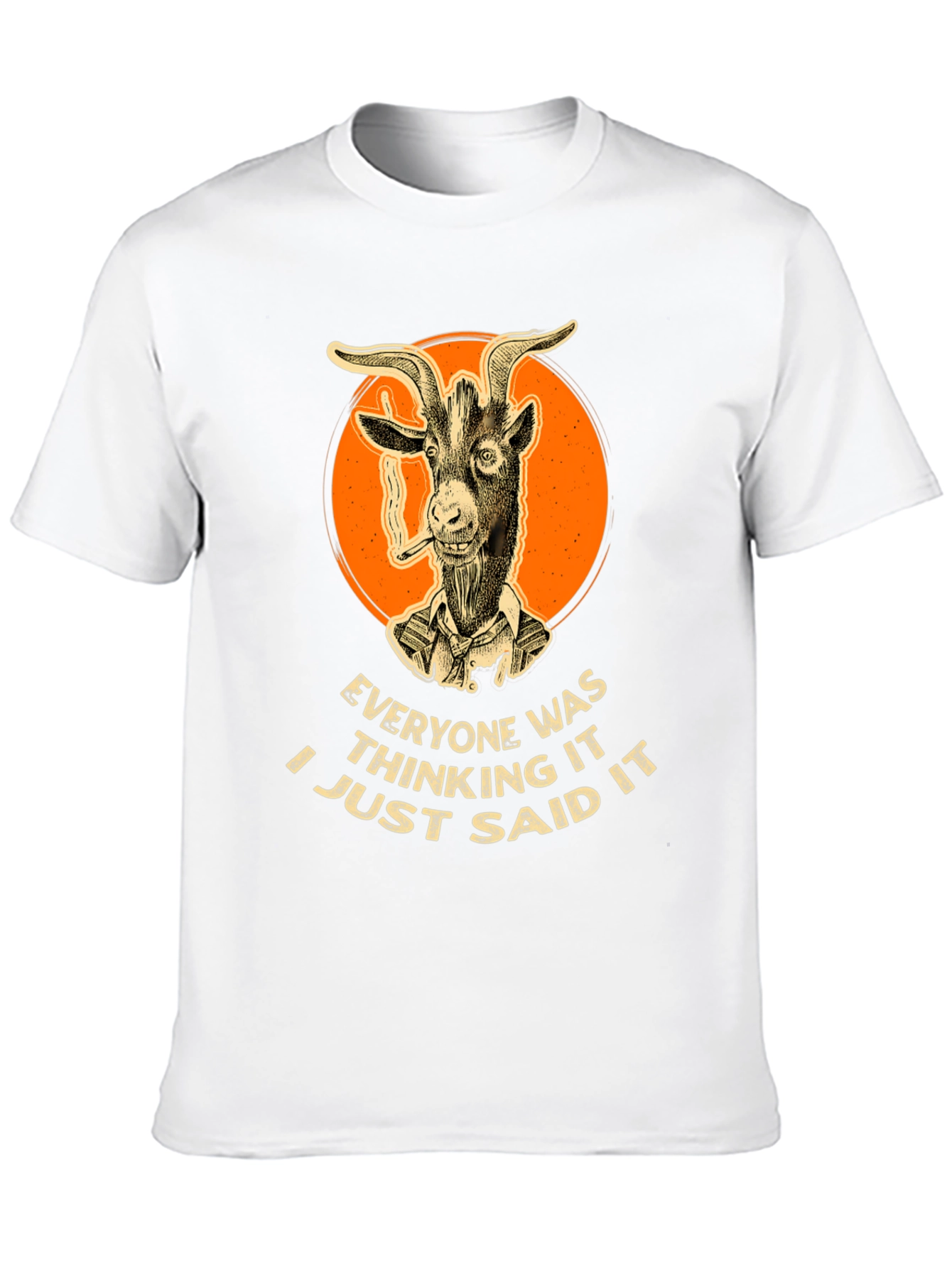 Smoking Goat Graphic Tee - Bold Statement Shirt
