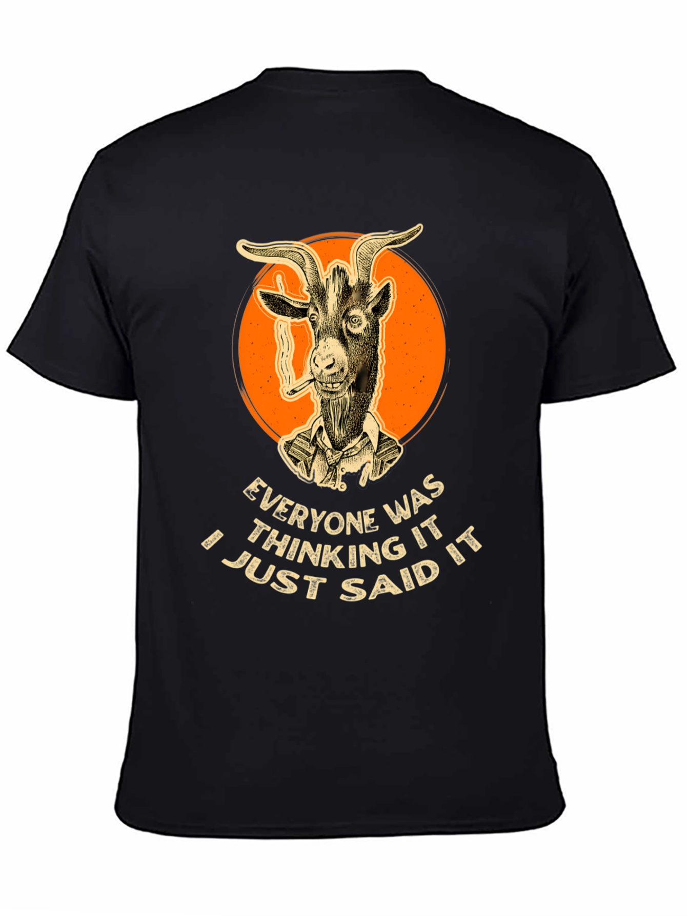 Smoking Goat Graphic Tee - Bold Statement Shirt