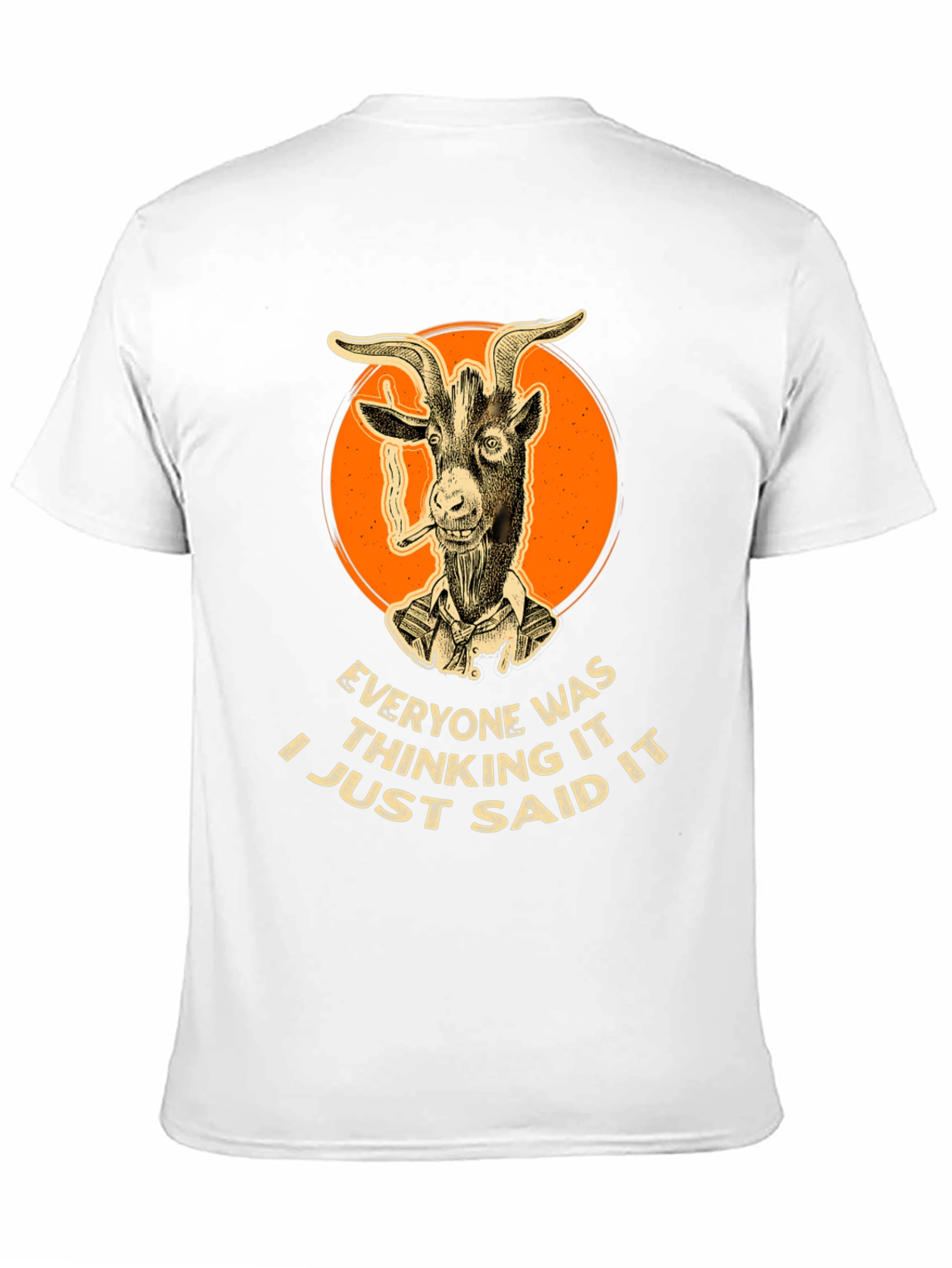 Smoking Goat Graphic Tee - Bold Statement Shirt