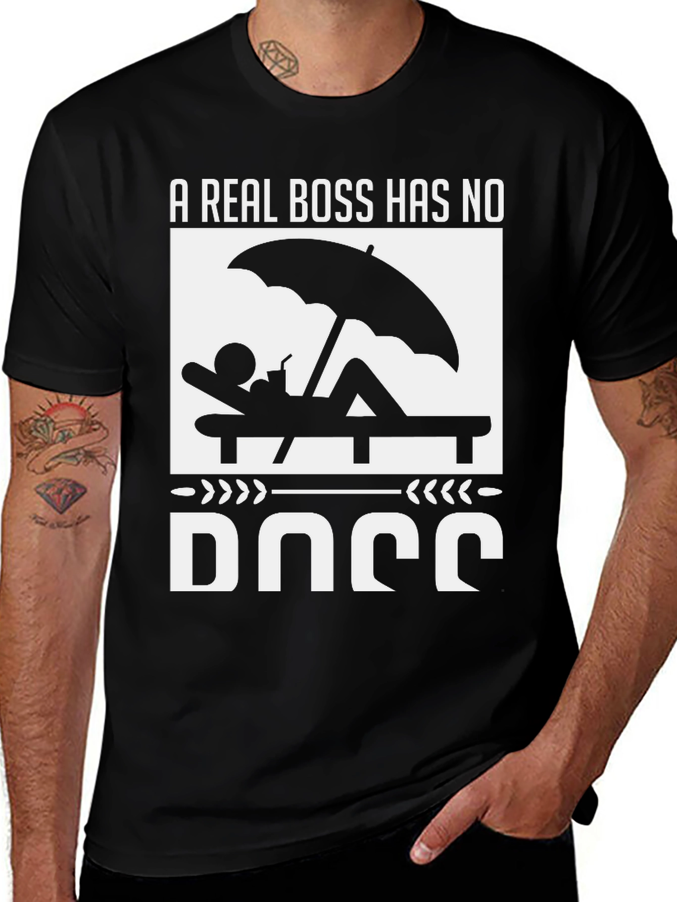 A Real Boss Graphic T-Shirt - Vacation Mode