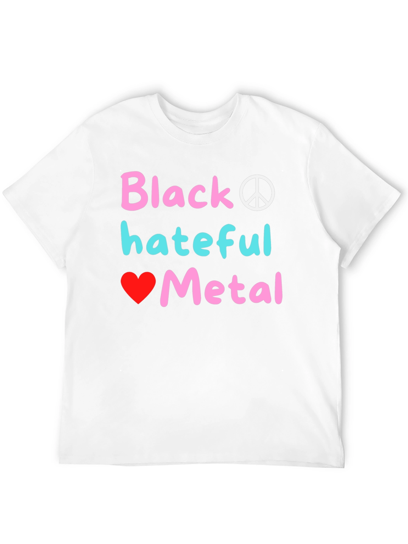 Black Hateful Metal Graphic Tee - Novelty T-Shirt