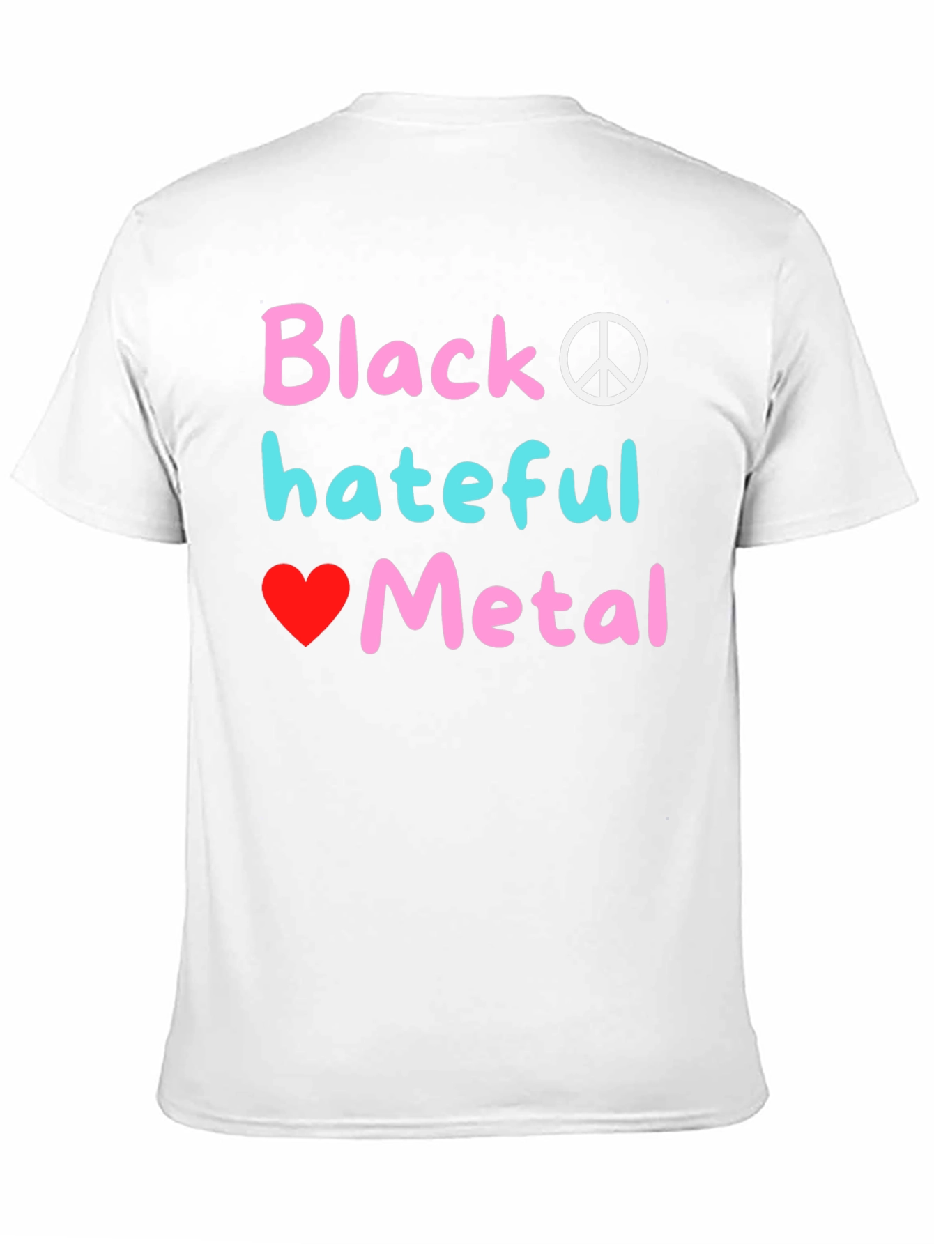Black Hateful Metal Graphic Tee - Novelty T-Shirt