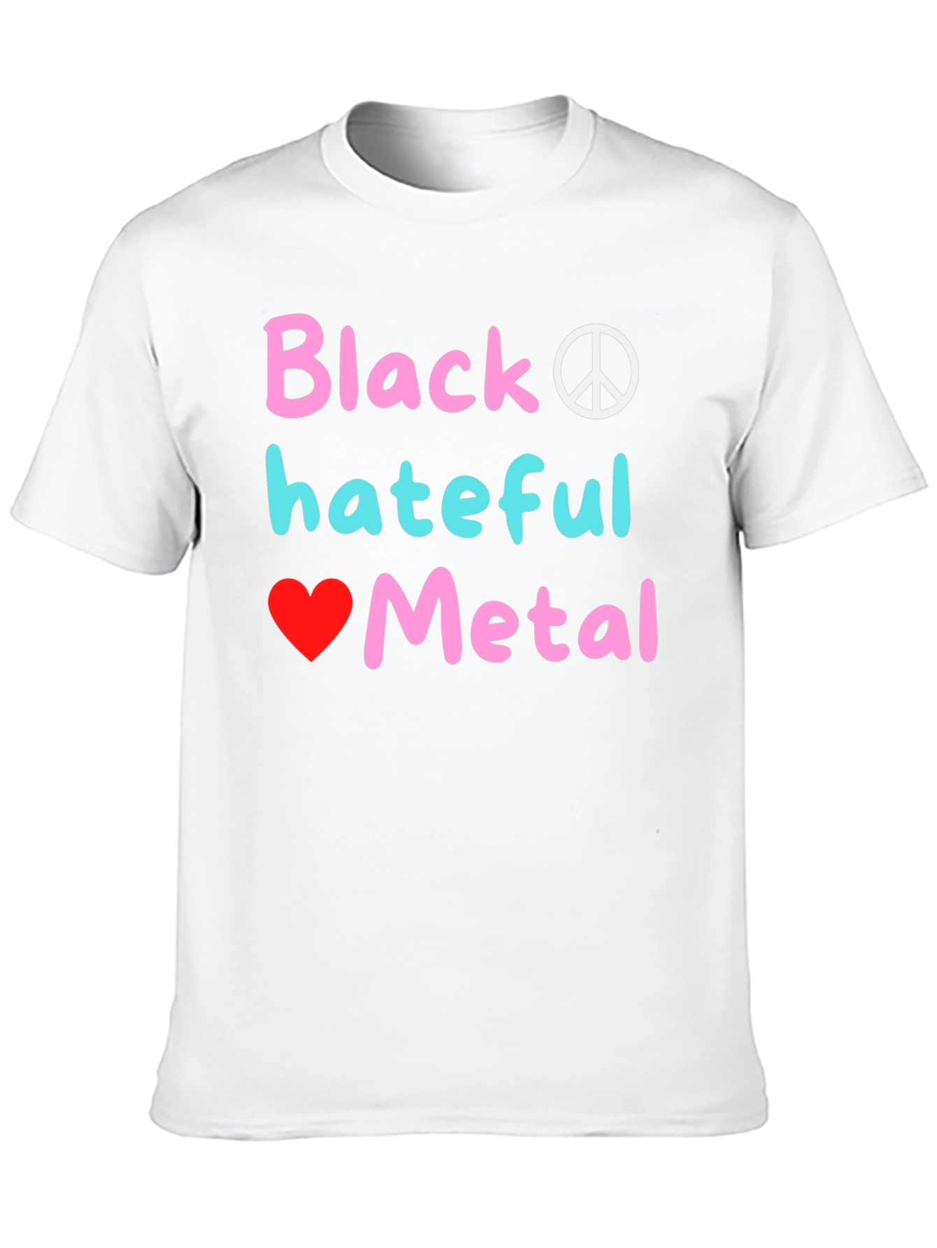 Black Hateful Metal Graphic Tee - Novelty T-Shirt