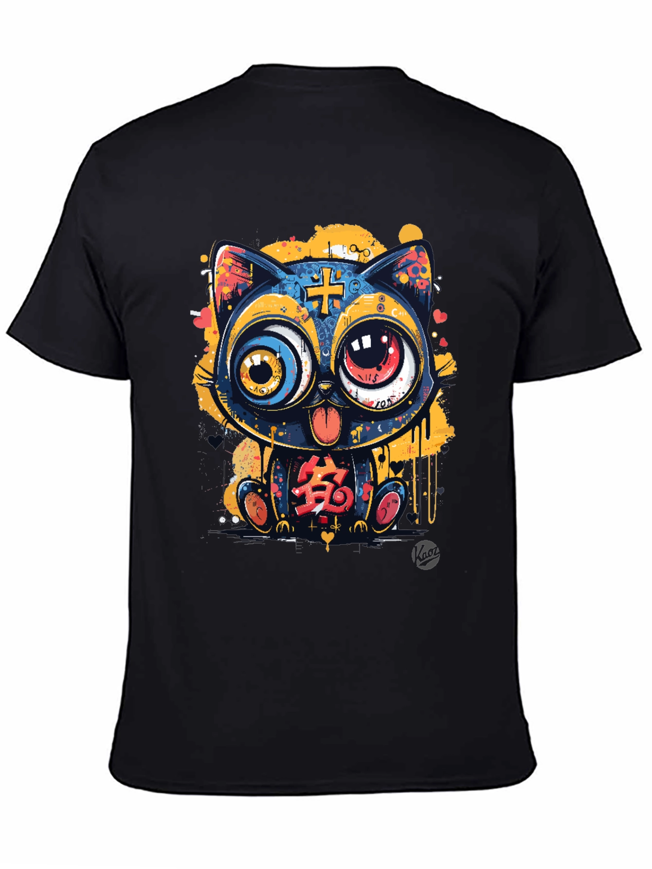 Funky Cartoon Cat Graphic Tee