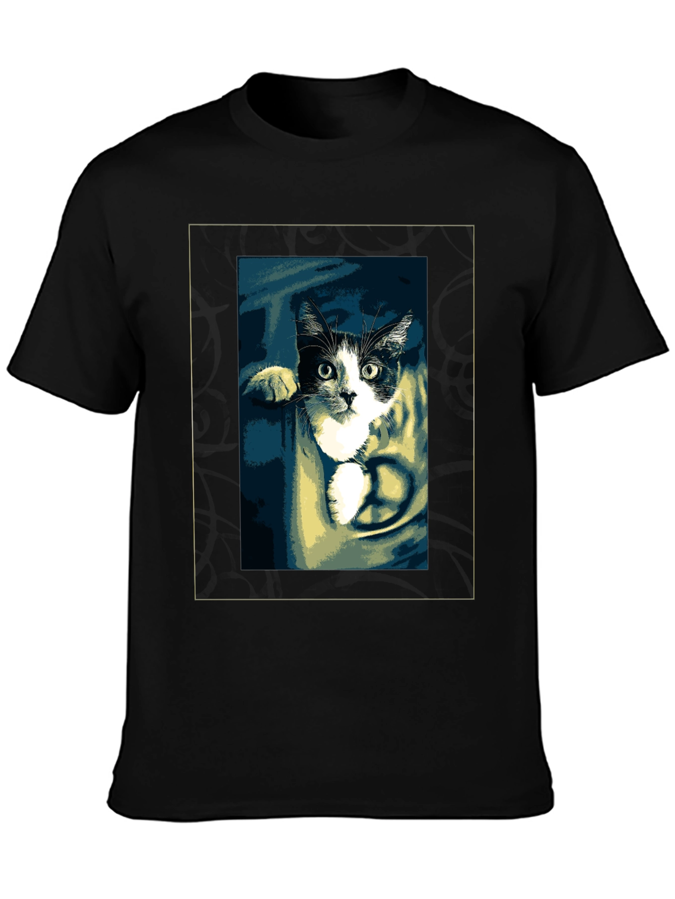 Peaceful Cat Graphic T-Shirt