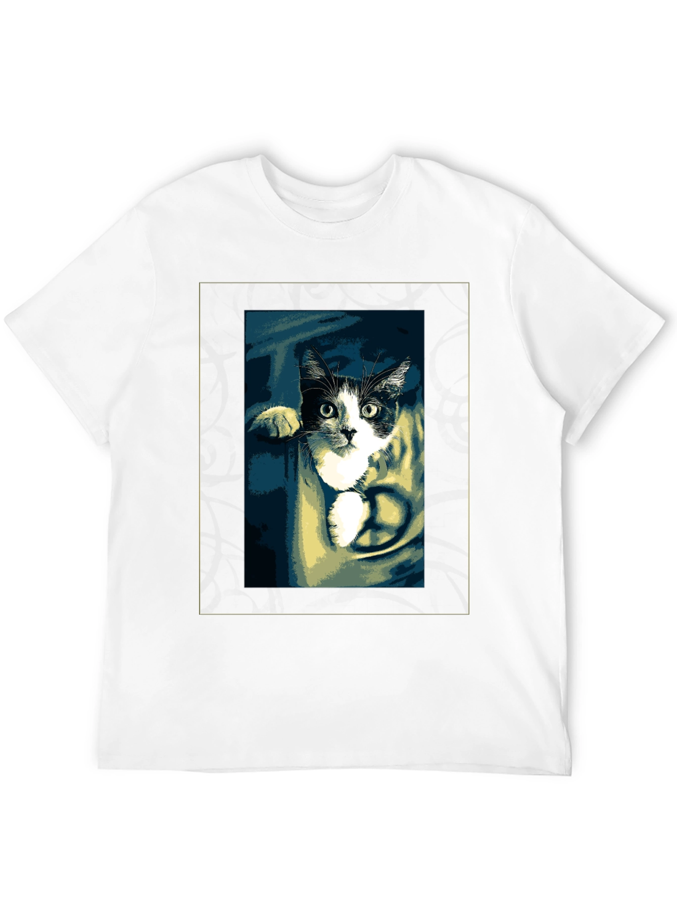 Peaceful Cat Graphic T-Shirt