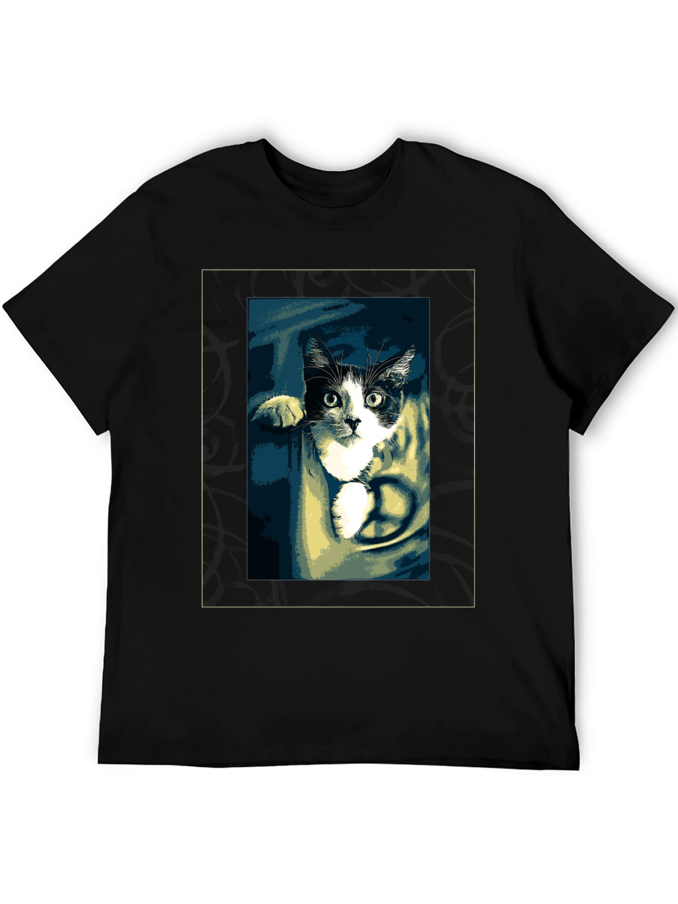 Peaceful Cat Graphic T-Shirt