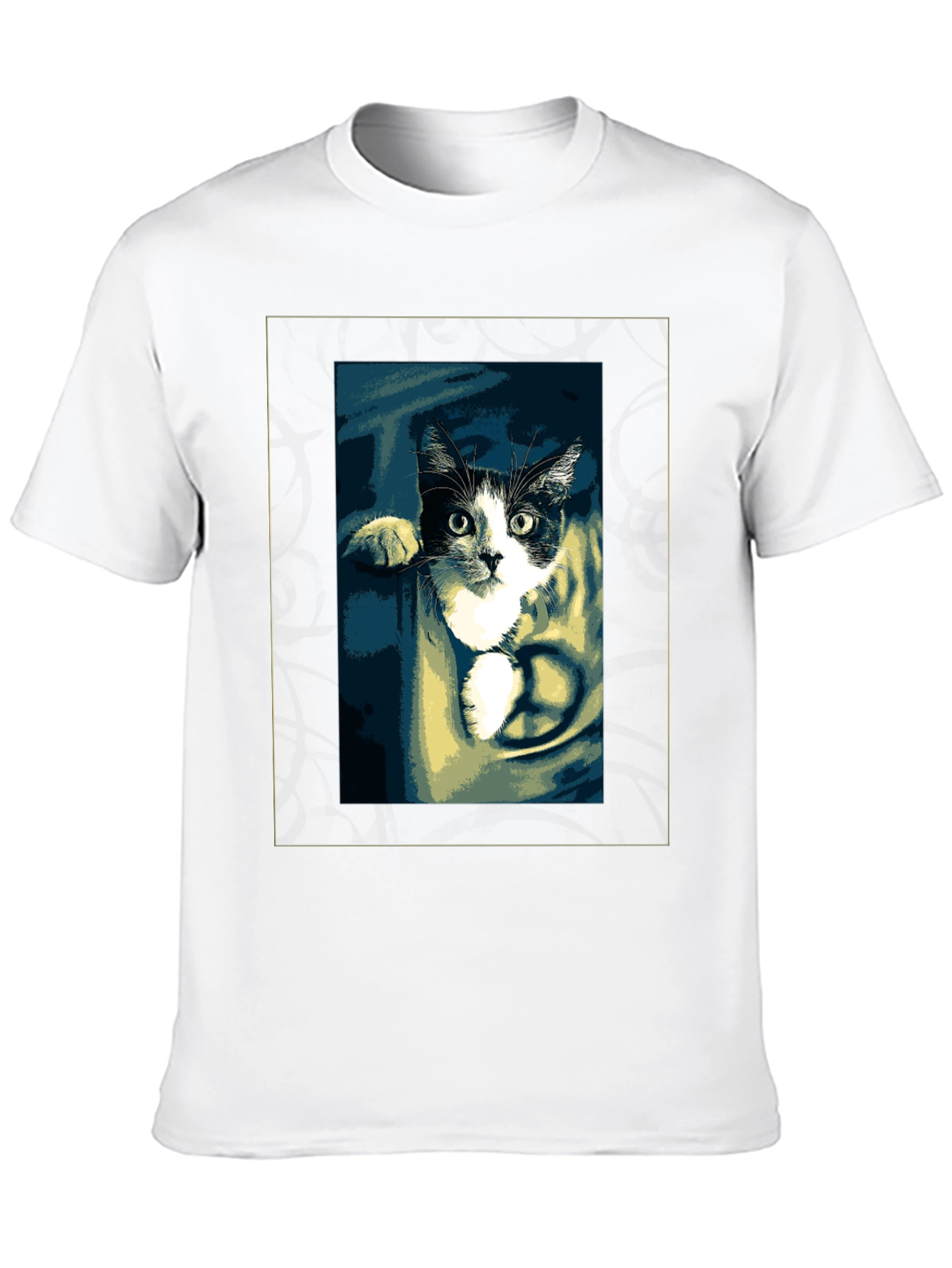 Peaceful Cat Graphic T-Shirt