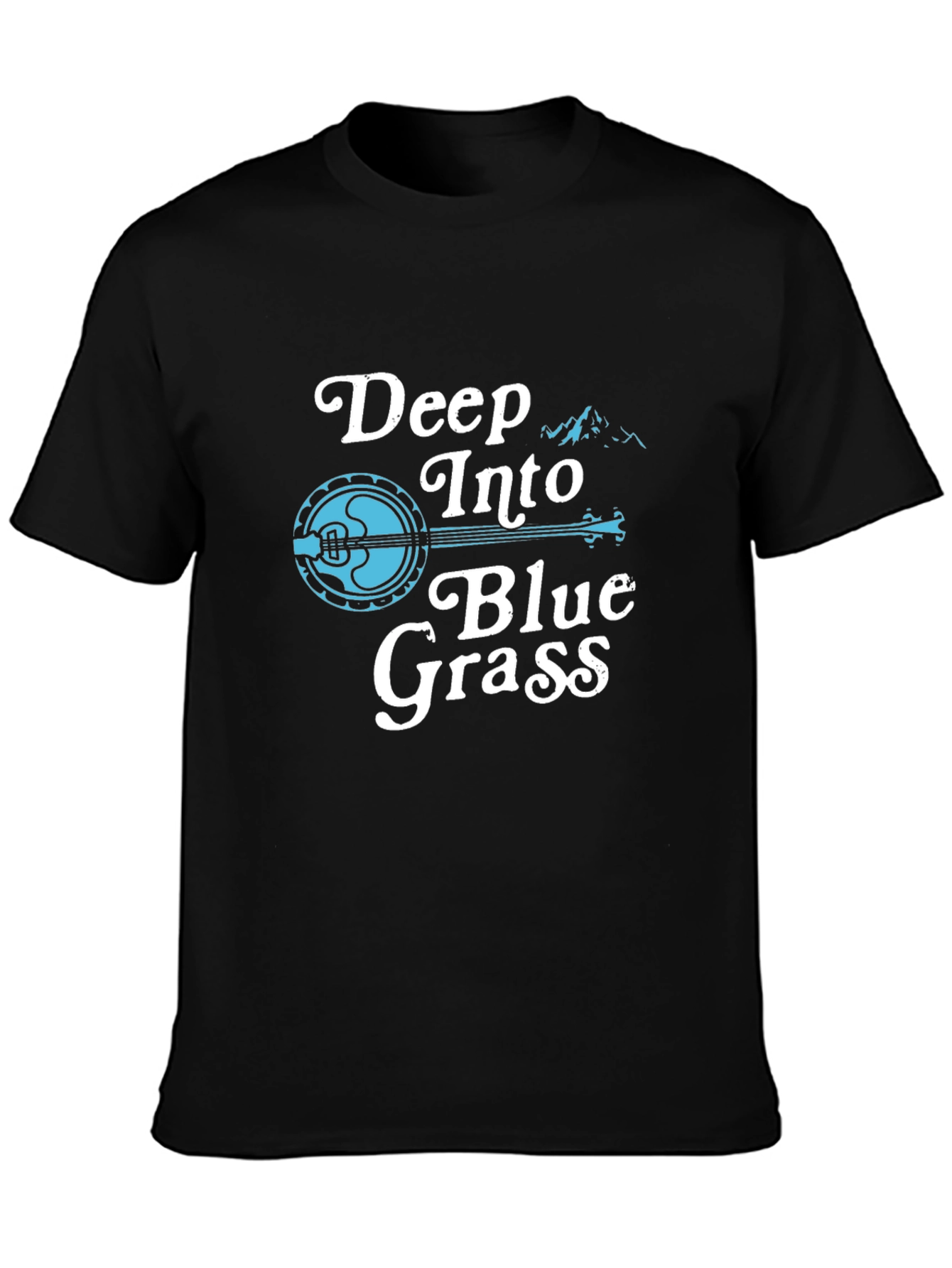 Deep Into Blue Grass Tee - Banjo Music T-Shirt