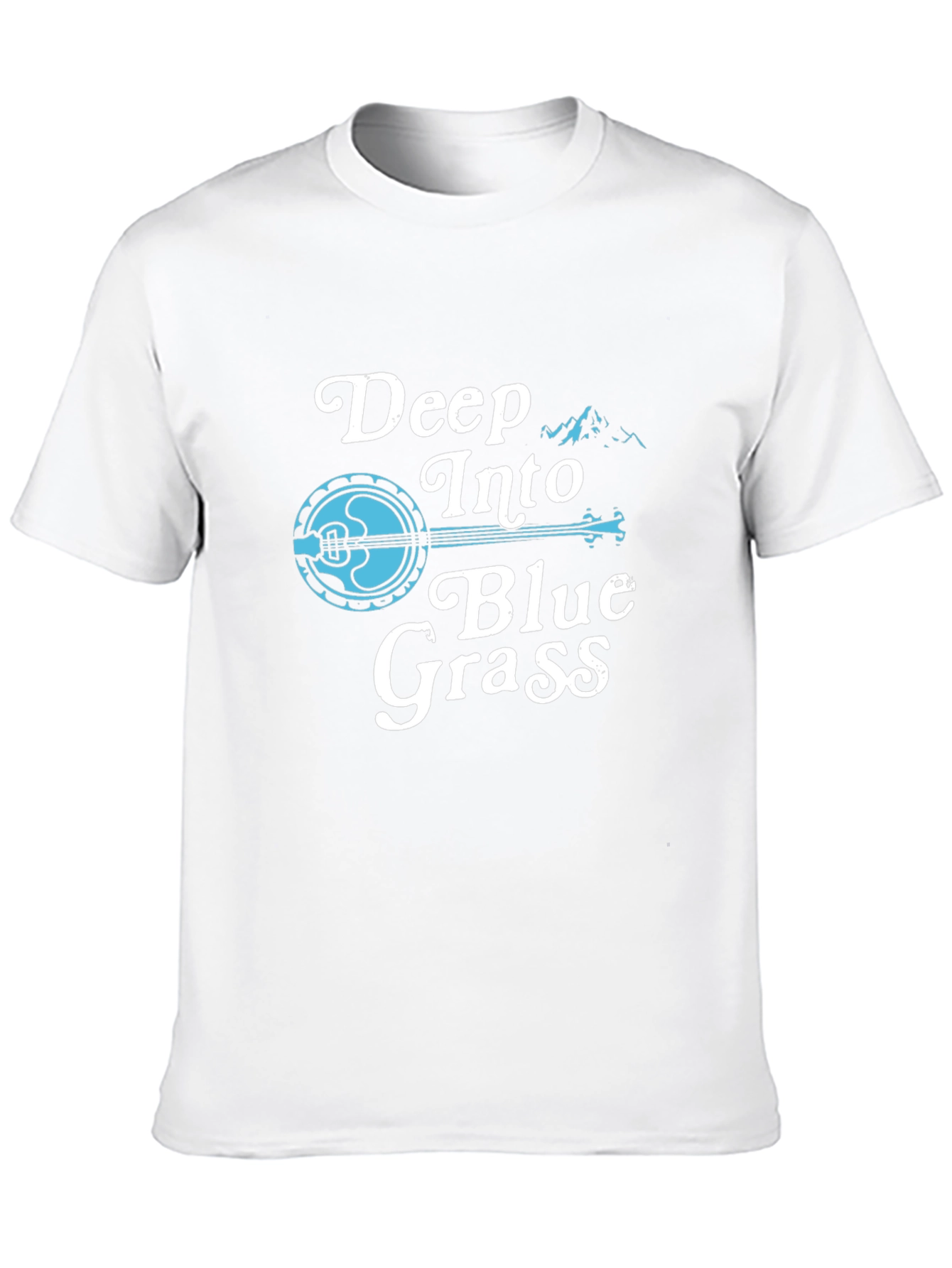 Deep Into Blue Grass Tee - Banjo Music T-Shirt