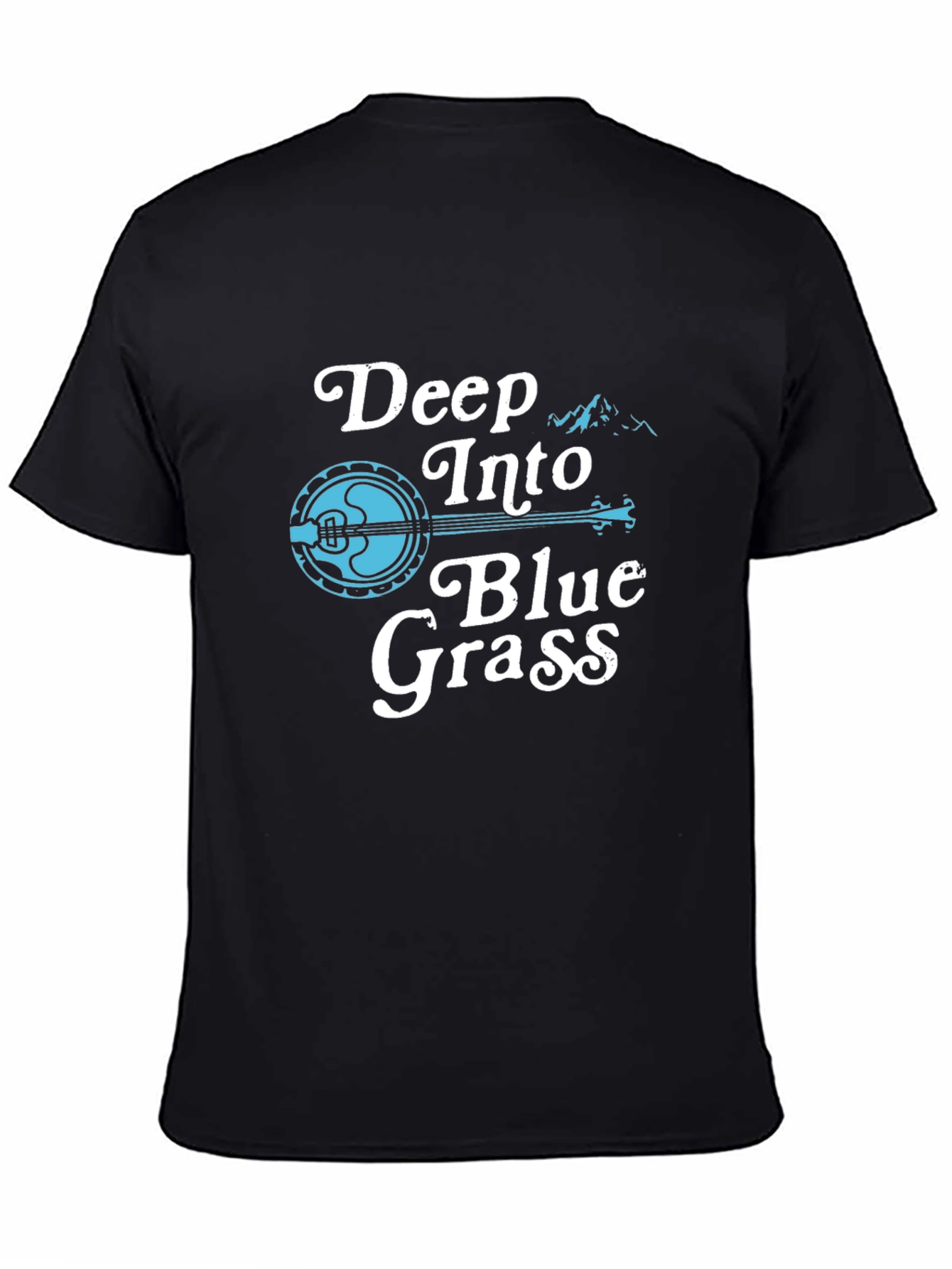 Deep Into Blue Grass Tee - Banjo Music T-Shirt
