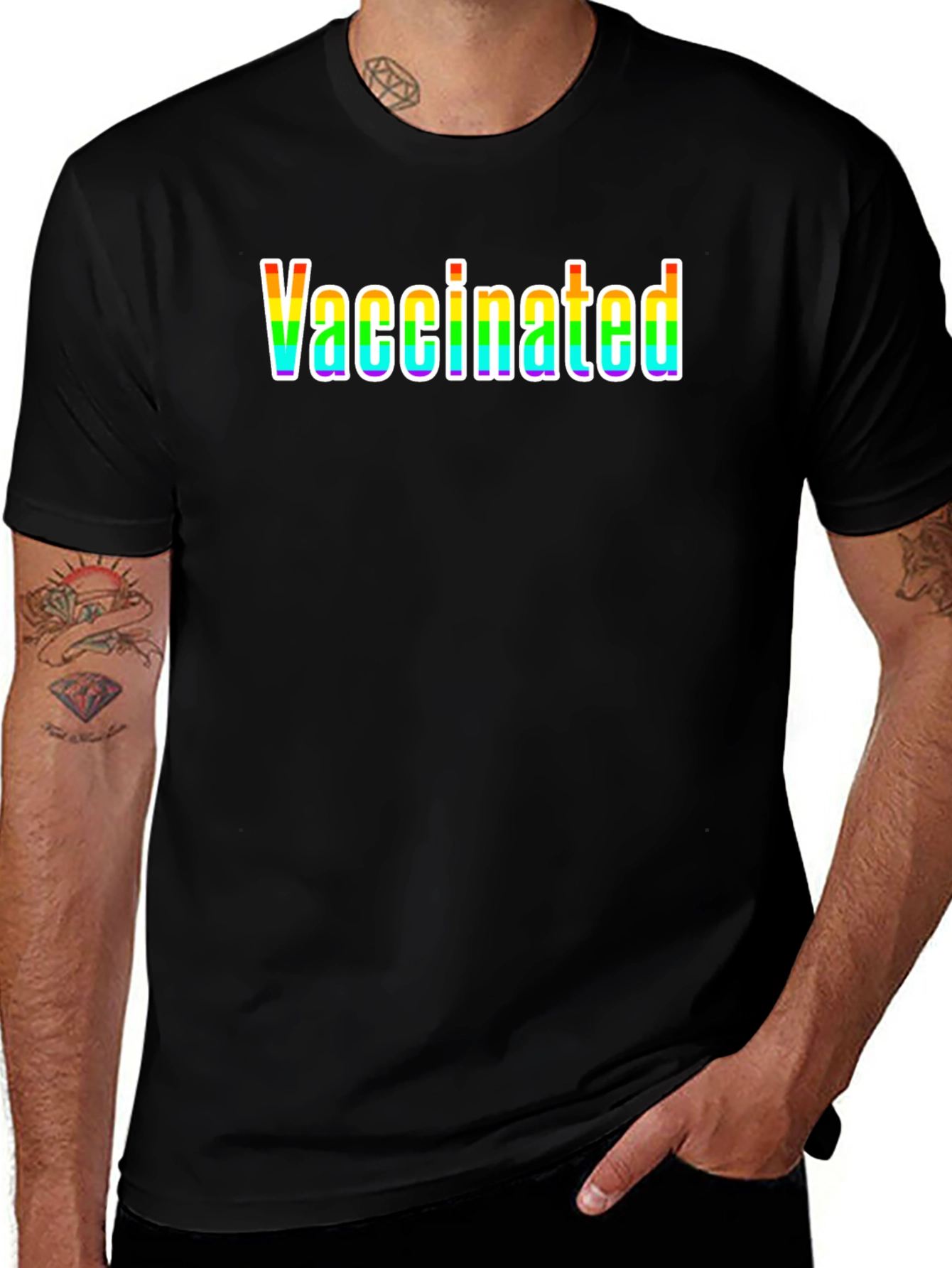 Vaccinated Rainbow T-Shirt