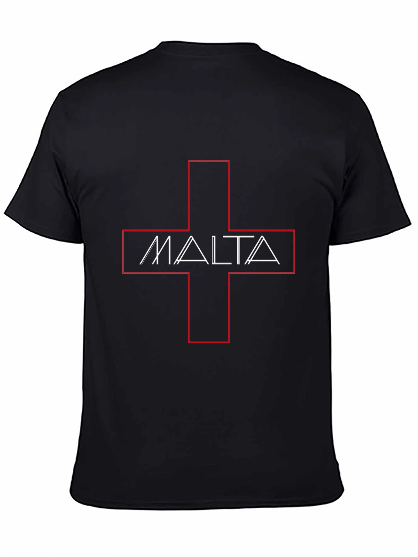 Malta T-Shirt with Red Cross Design - Classic Fit