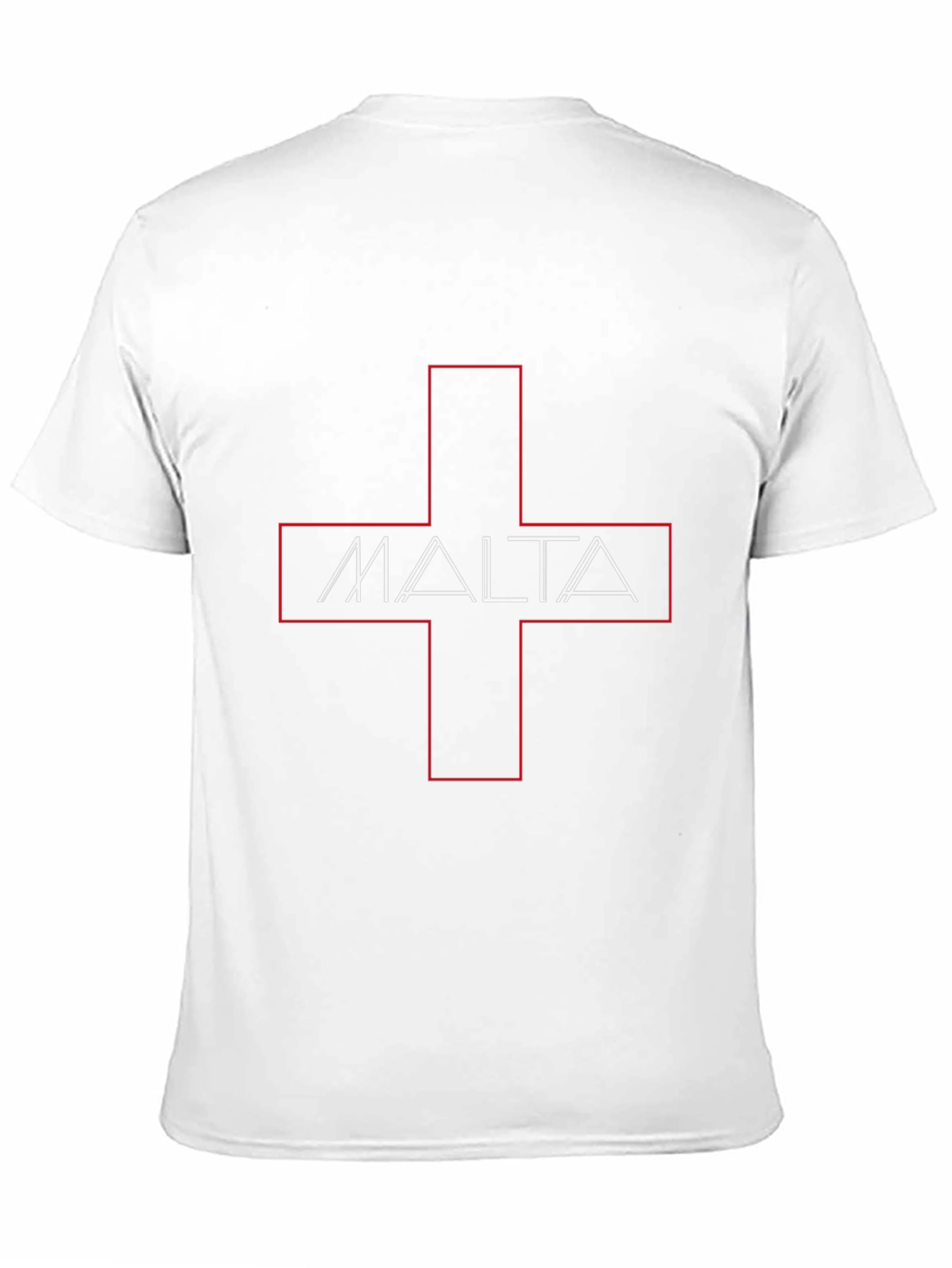 Malta T-Shirt with Red Cross Design - Classic Fit