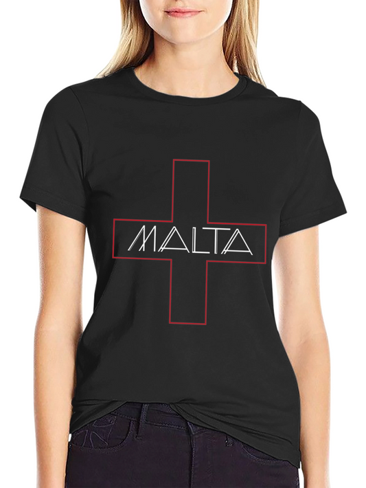Malta T-Shirt with Red Cross Design - Classic Fit