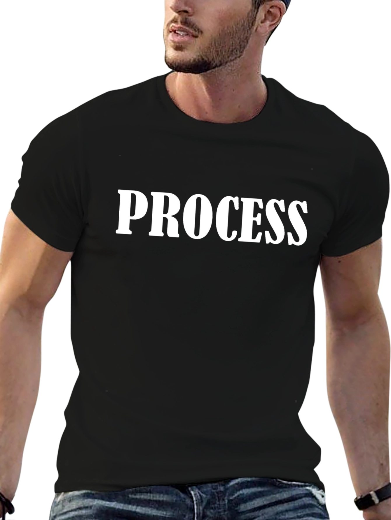Process T-Shirt - Black Graphic Tee for Men
