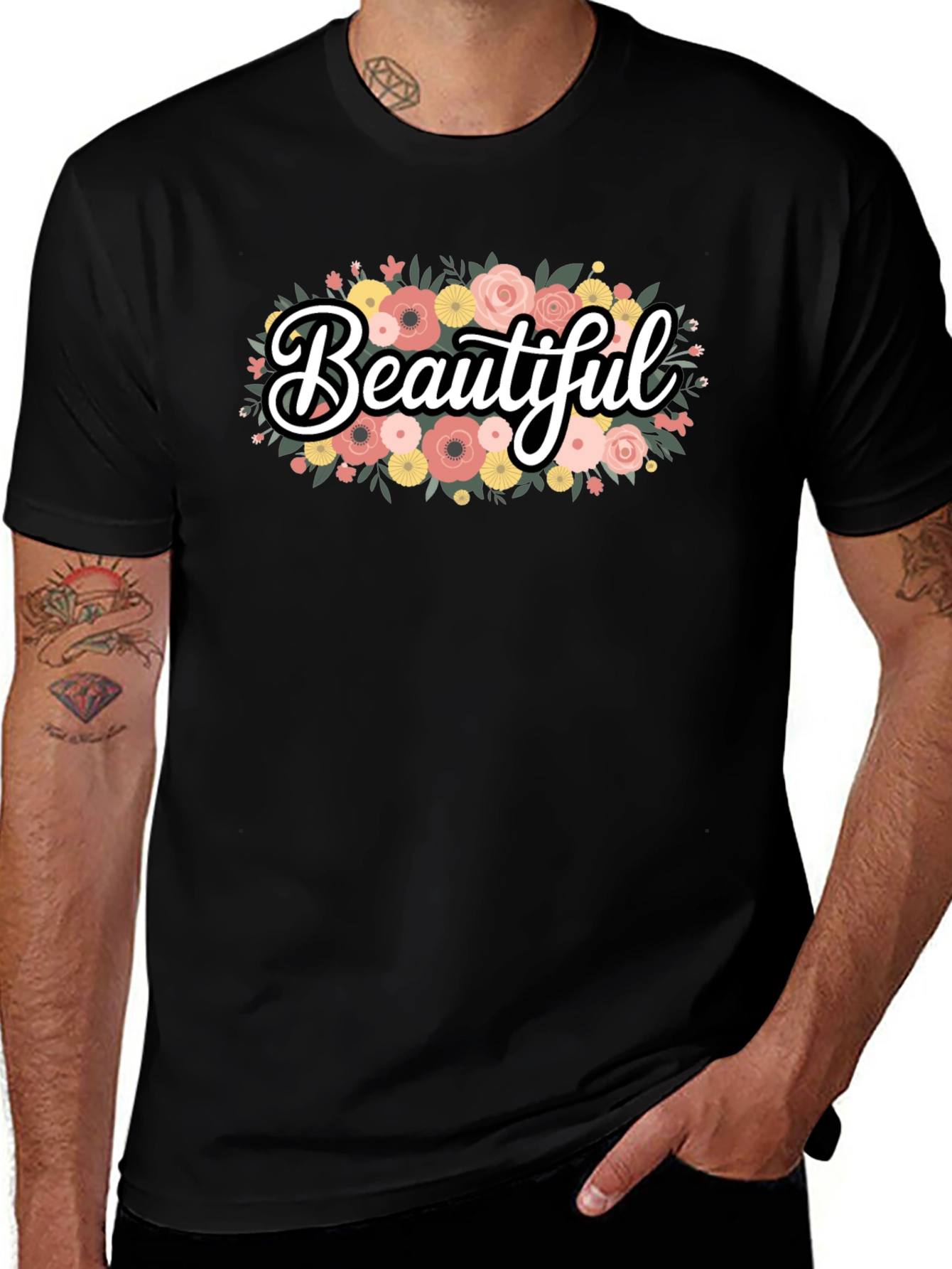 Beautiful Floral Graphic Tee - Stylish Comfort