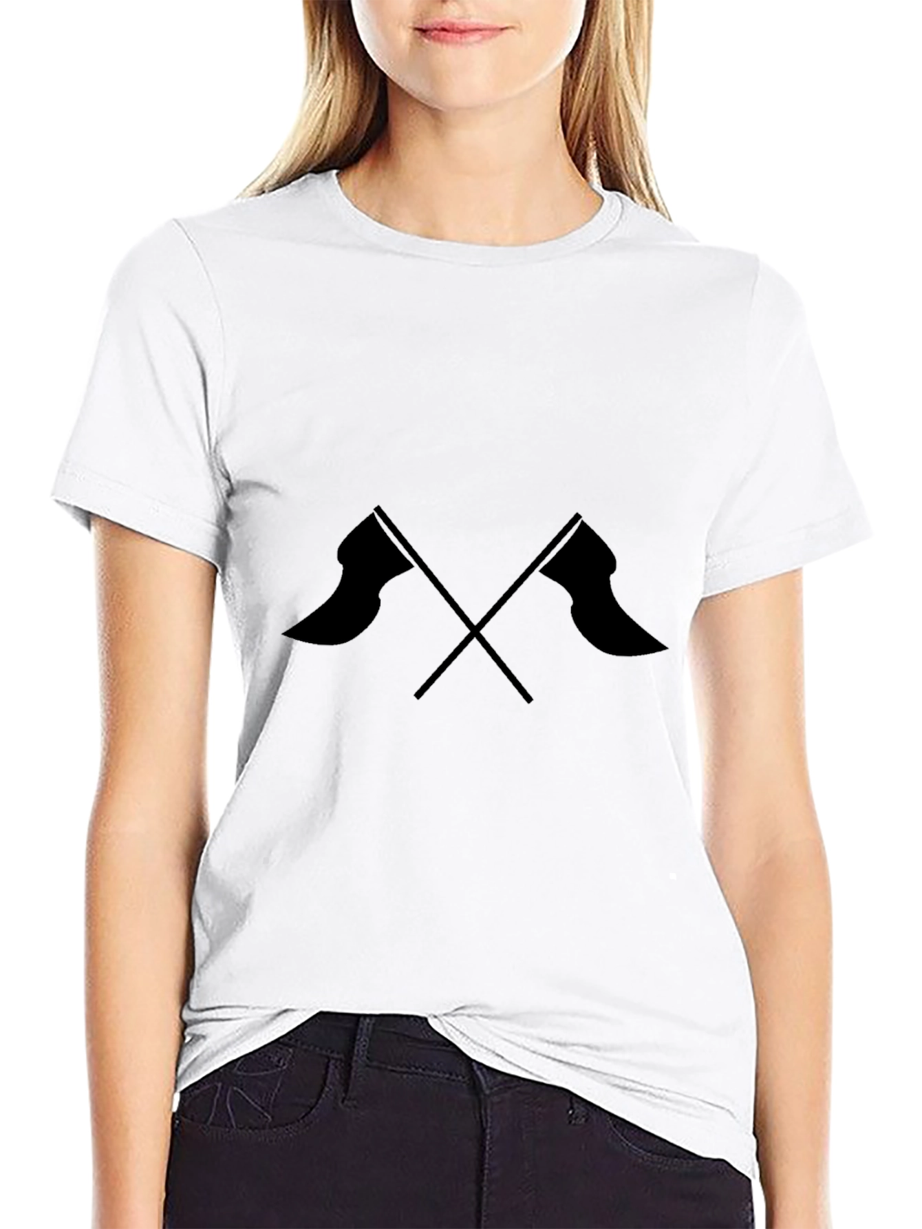 Crossed Flags Graphic Tee - Mens Casual Style