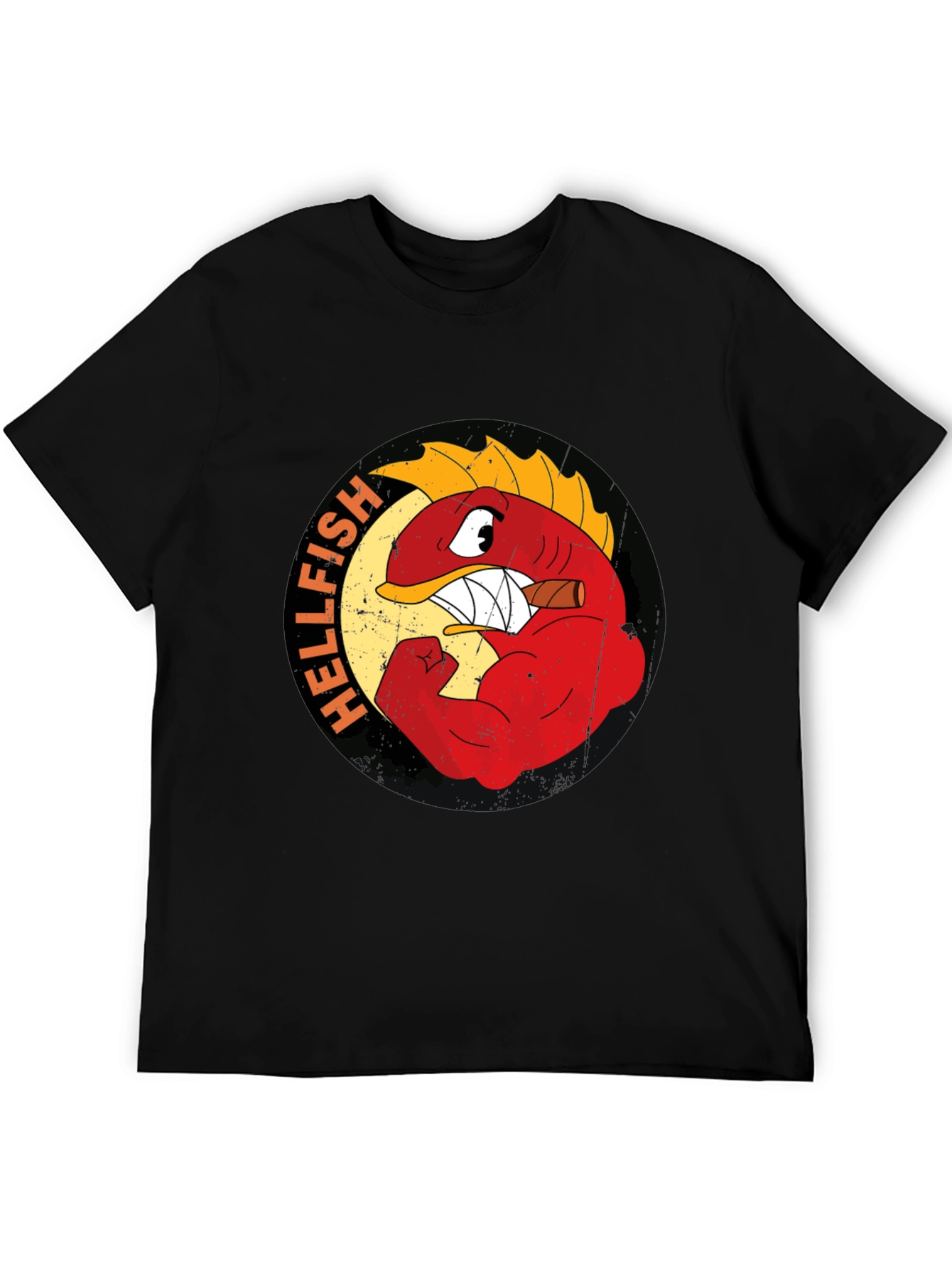 Hellfish Graphic T-Shirt - Black