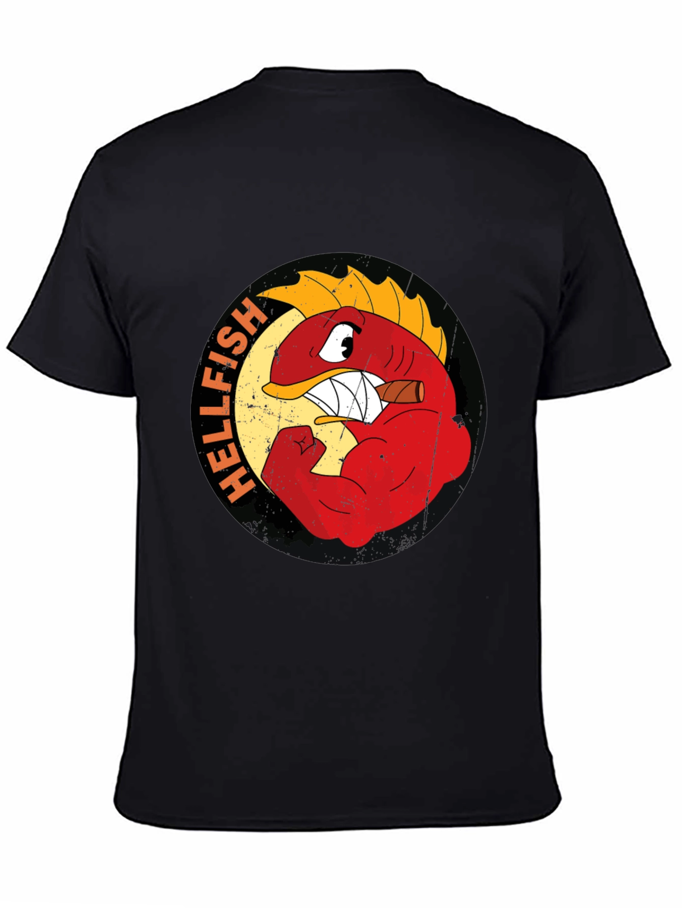 Hellfish Graphic T-Shirt - Black