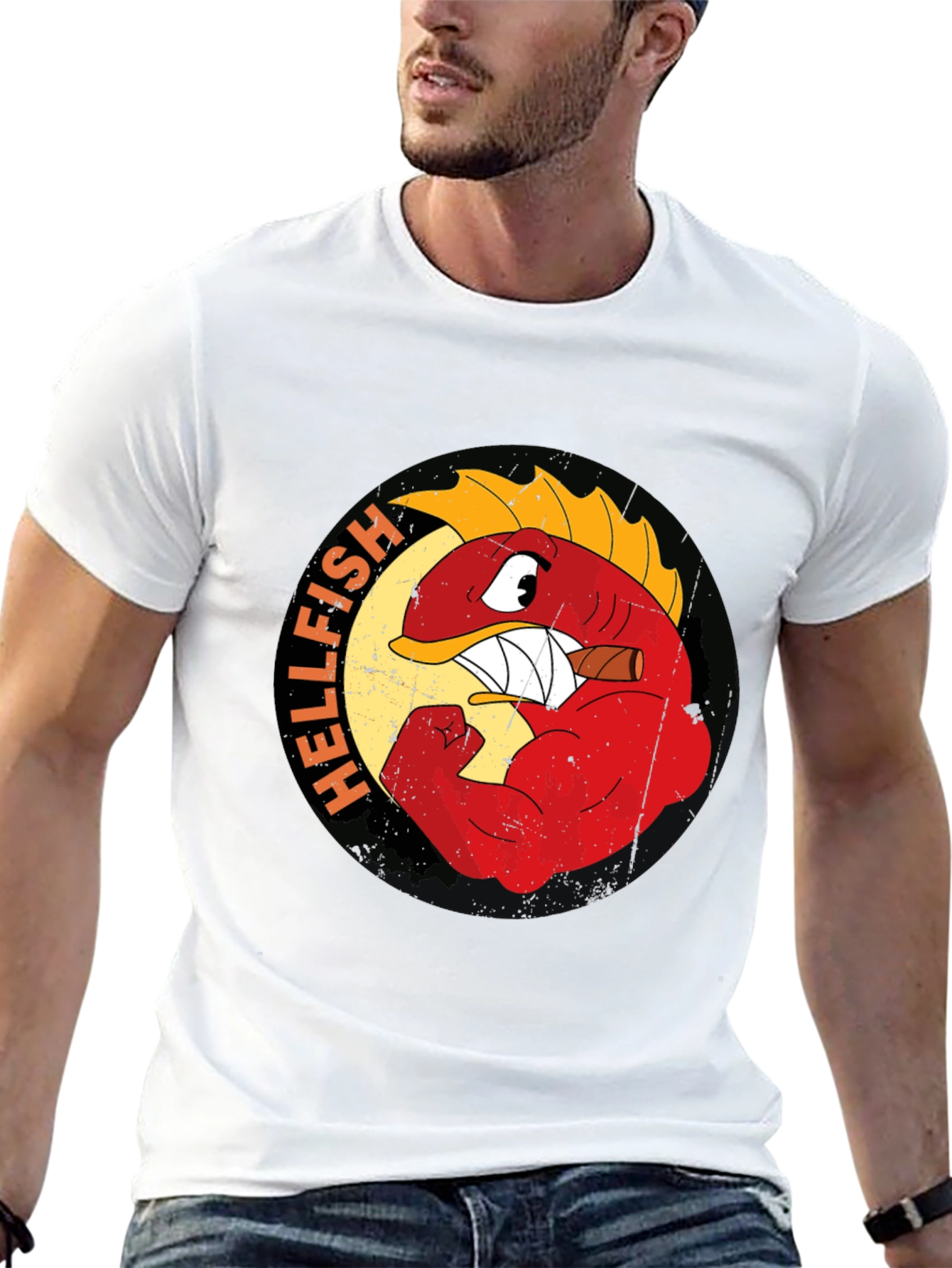 Hellfish Graphic T-Shirt - Black