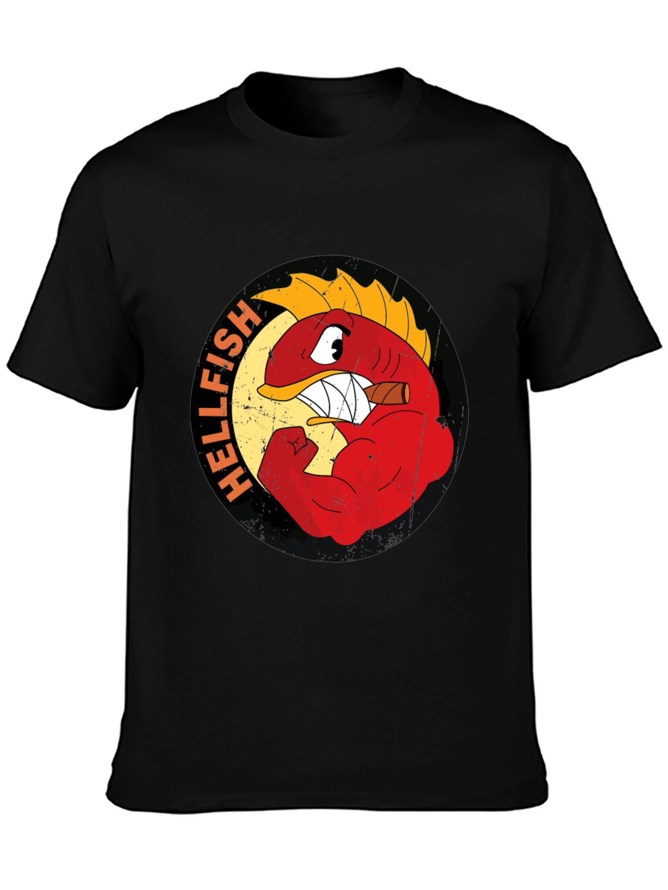 Hellfish Graphic T-Shirt - Black
