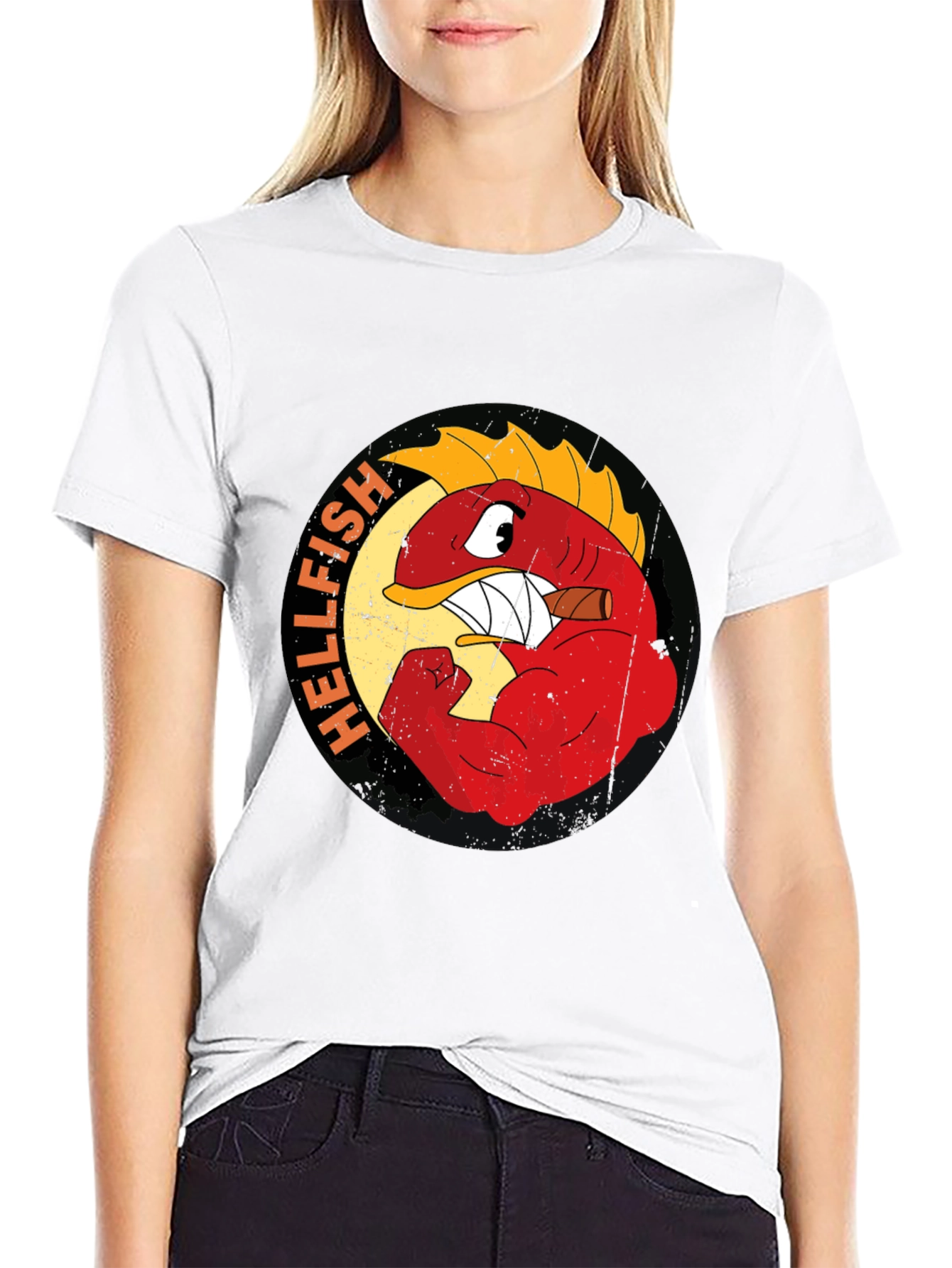 Hellfish Graphic T-Shirt - Black