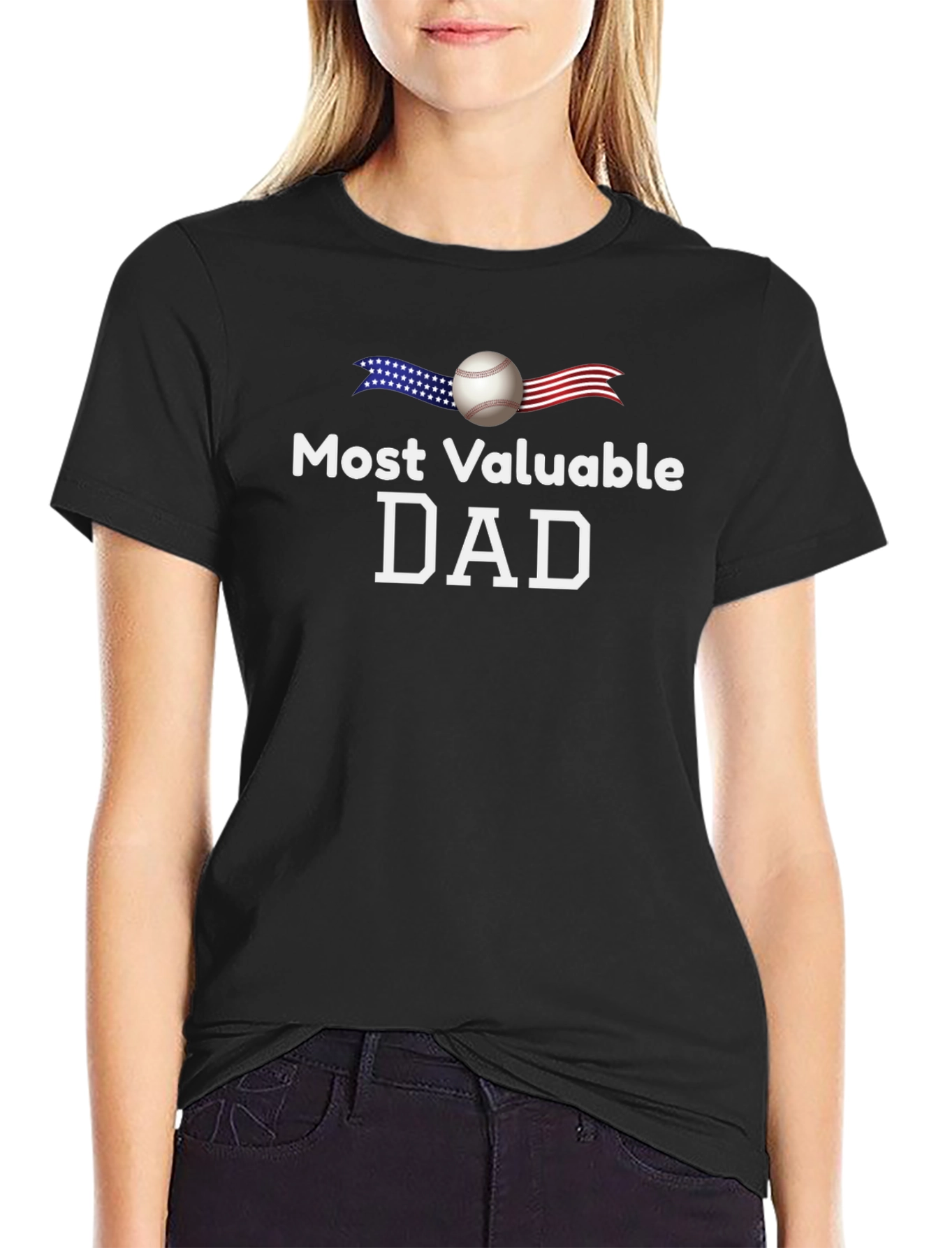 Most Valuable Dad Baseball T-Shirt