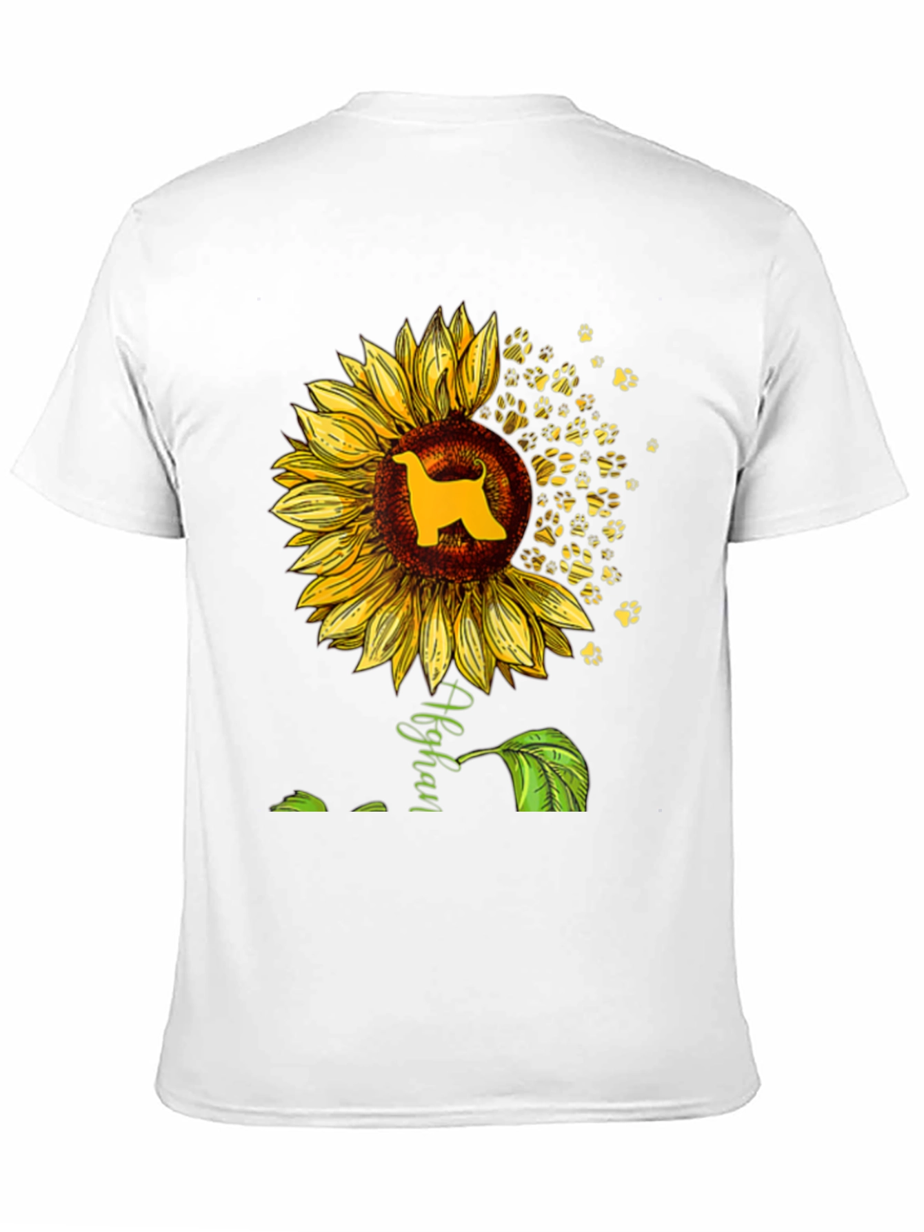 Afghan Hound Sunflower Graphic Tee
