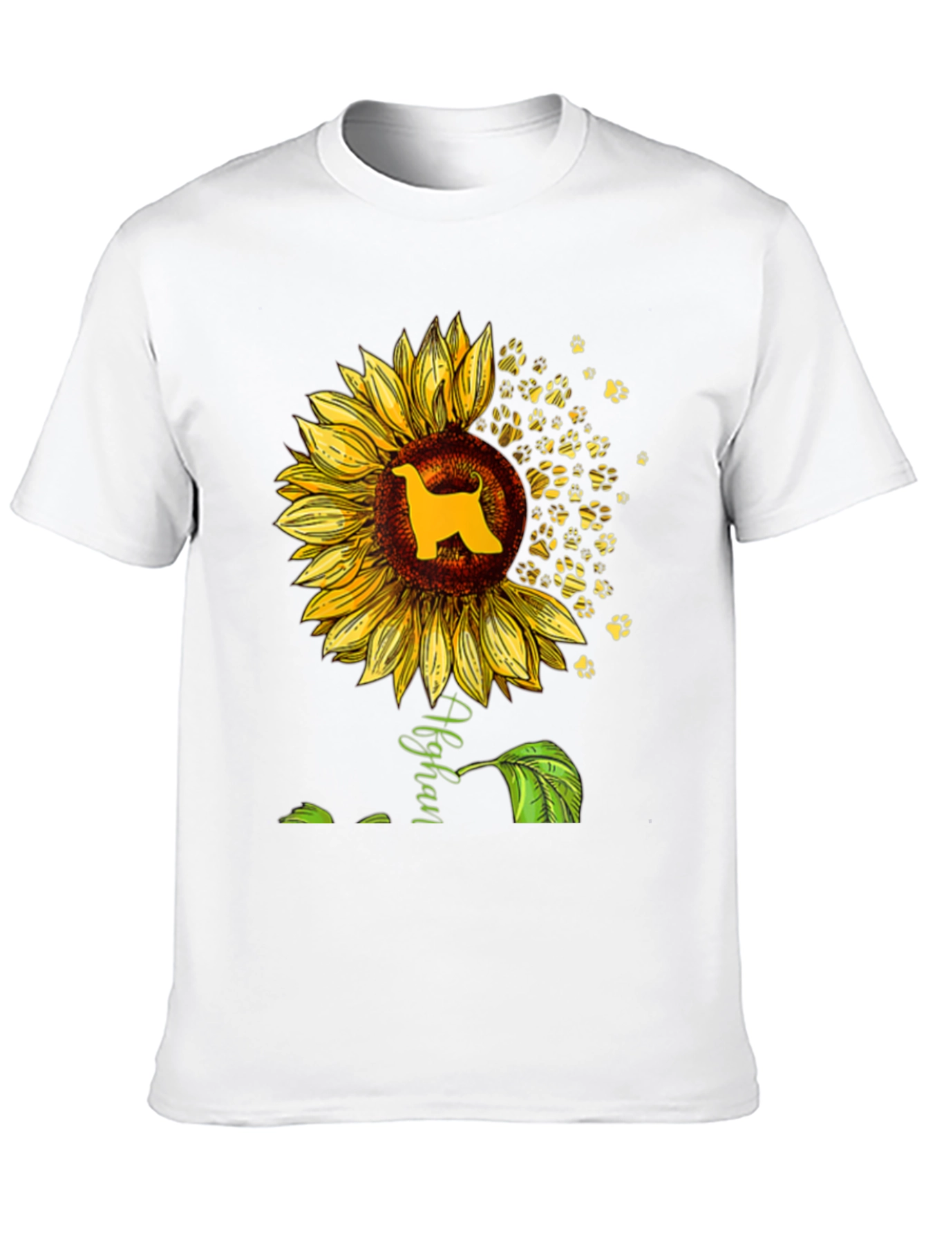 Afghan Hound Sunflower Graphic Tee