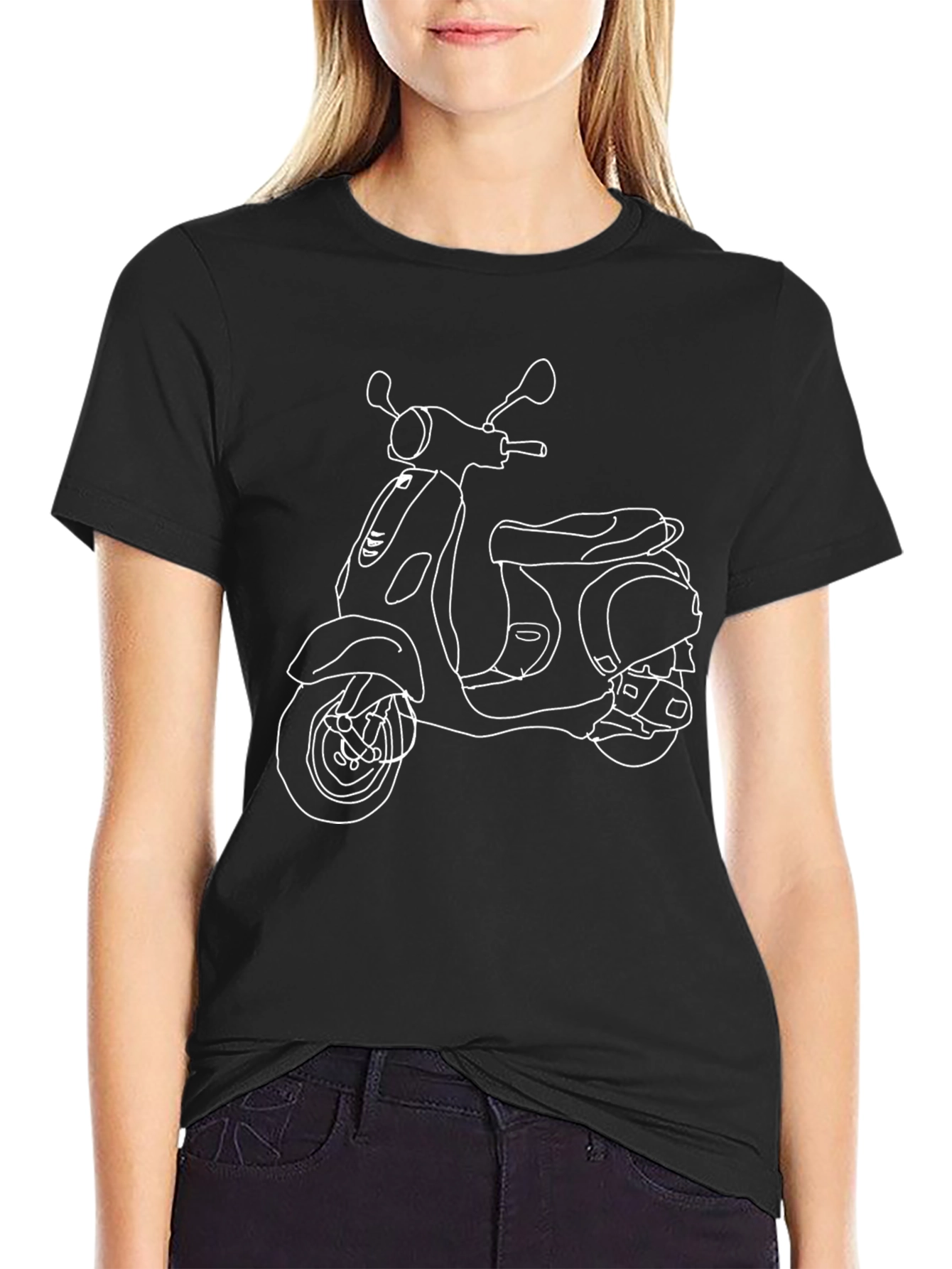 Black Scooter Graphic Tee