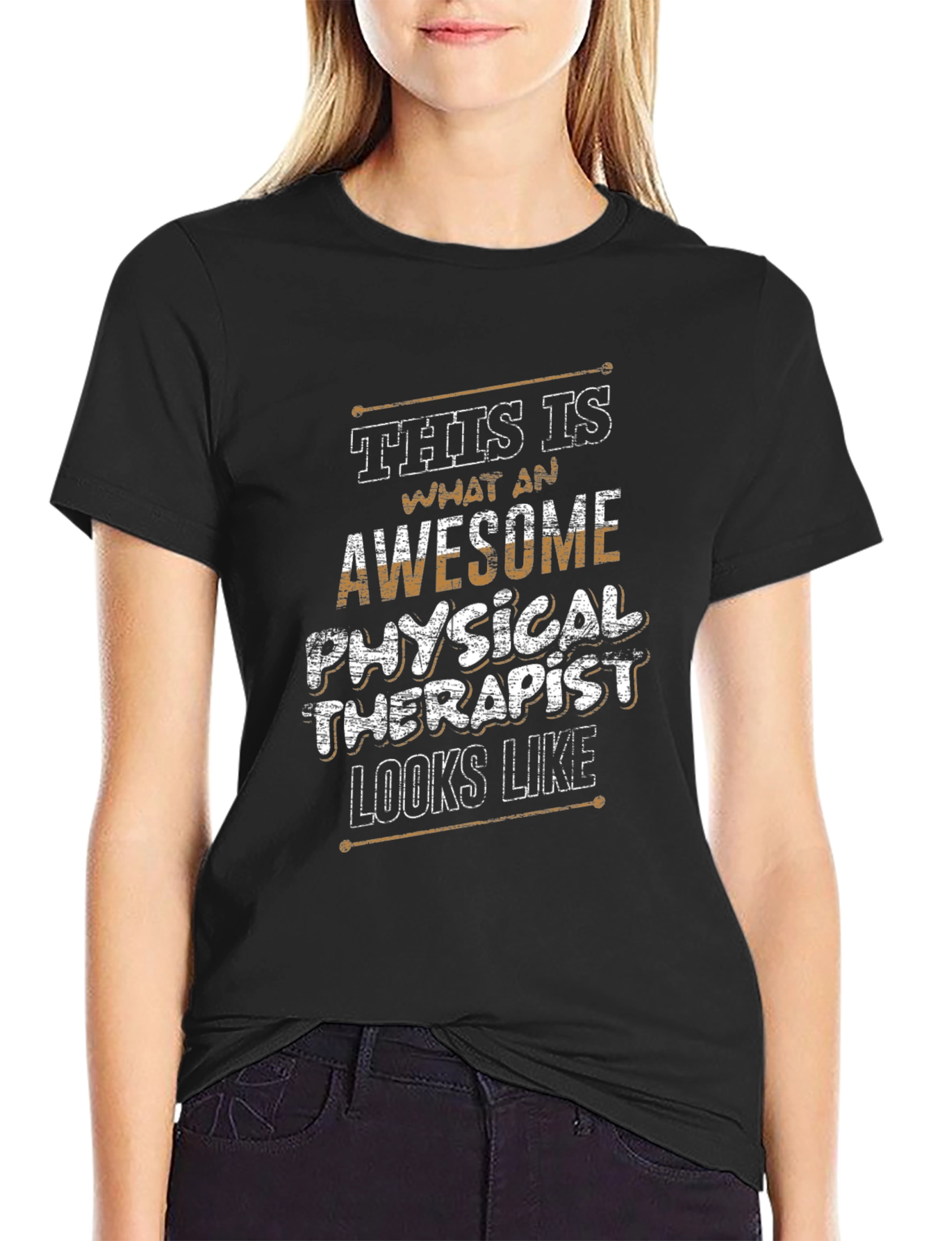 Awesome Physical Therapist T-Shirt - Black