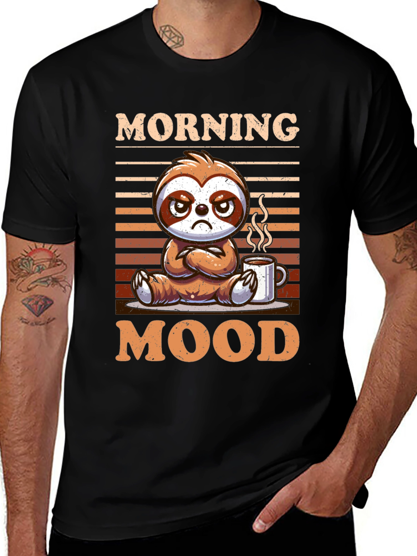 Morning Mood Sloth Graphic Tee