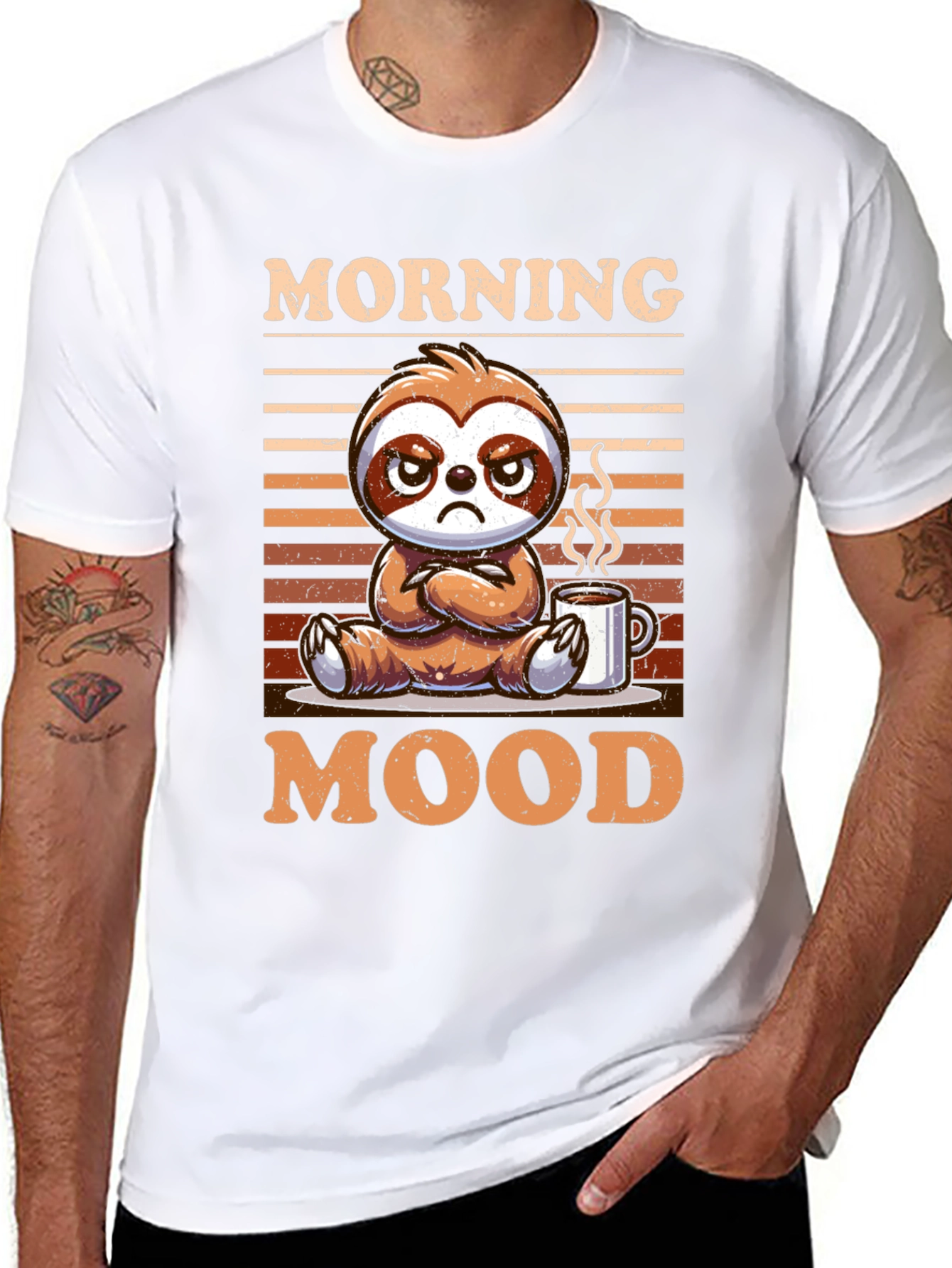 Morning Mood Sloth Graphic Tee