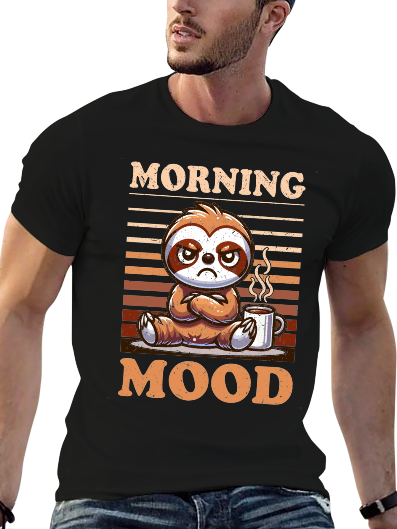 Morning Mood Sloth Graphic Tee