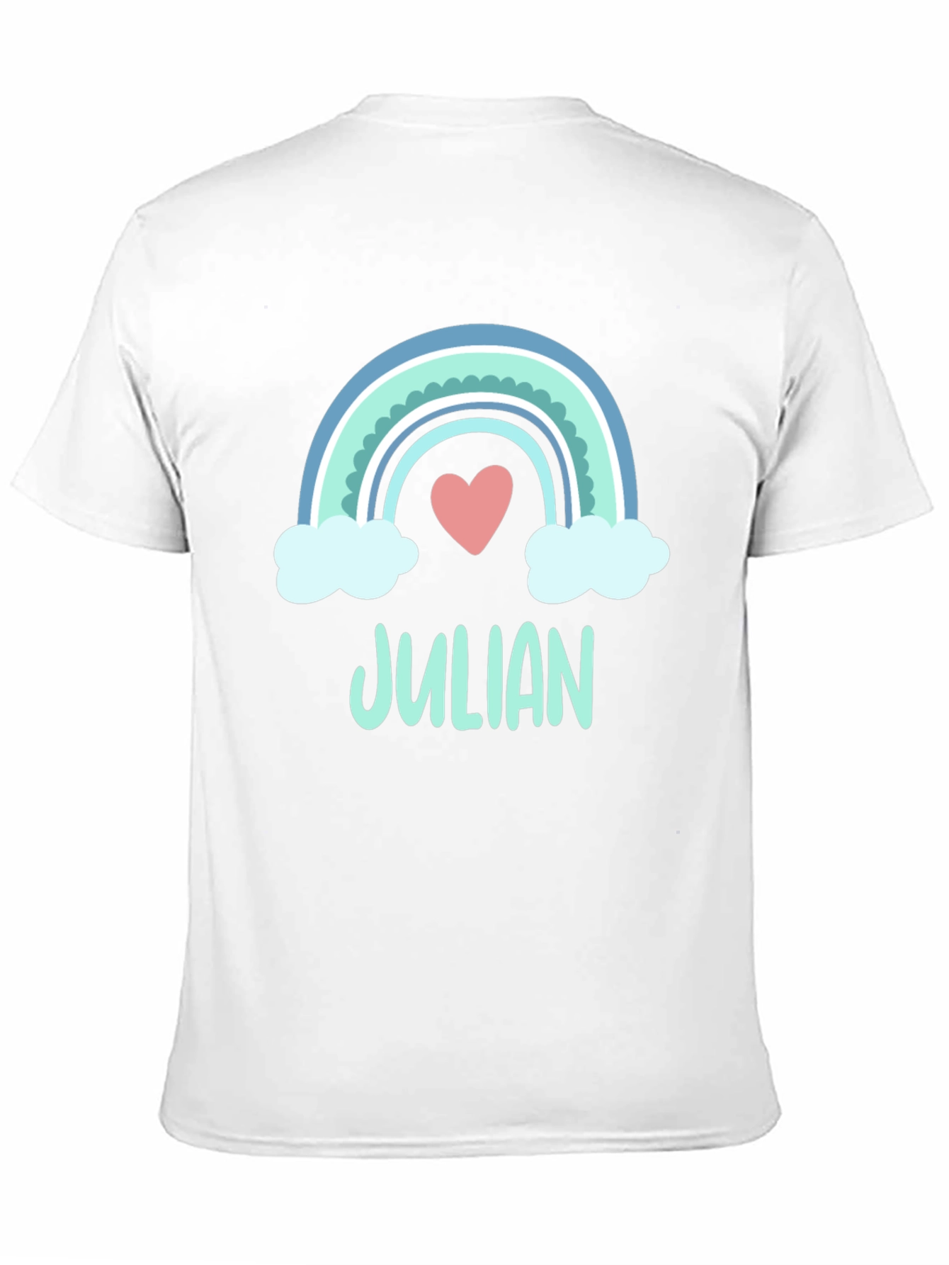 Julian Rainbow Heart Personalized T-Shirt