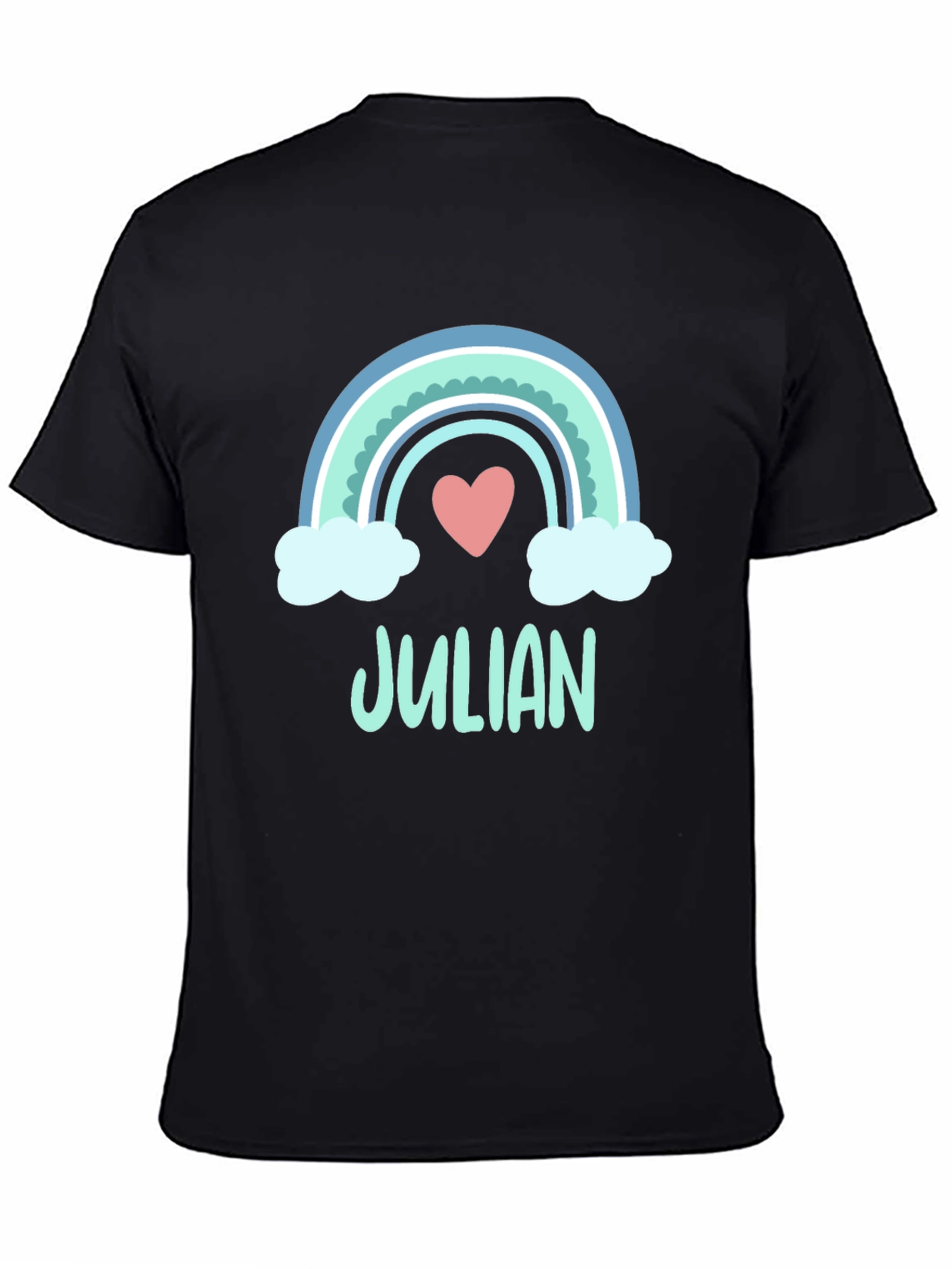 Julian Rainbow Heart Personalized T-Shirt