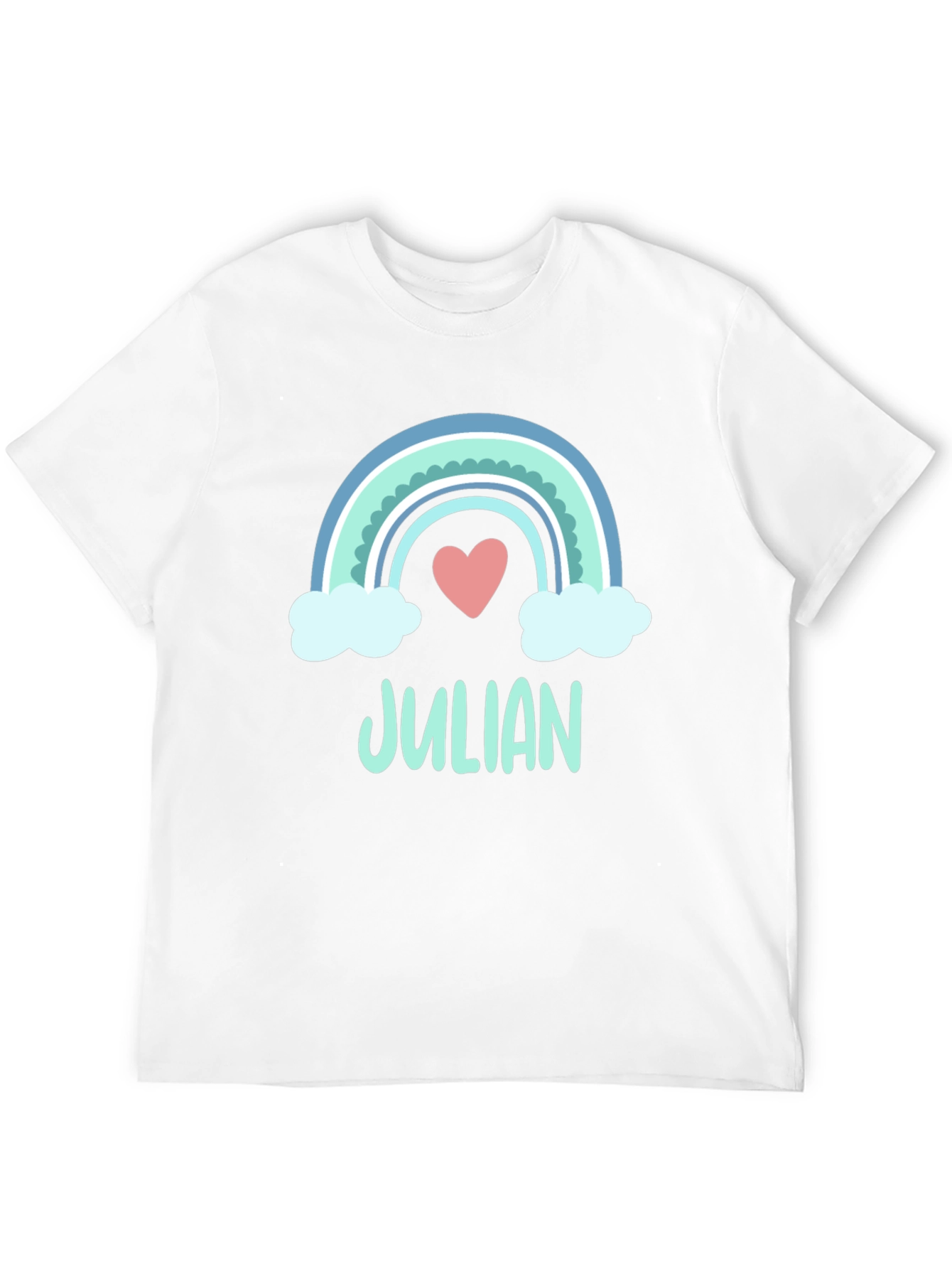 Julian Rainbow Heart Personalized T-Shirt