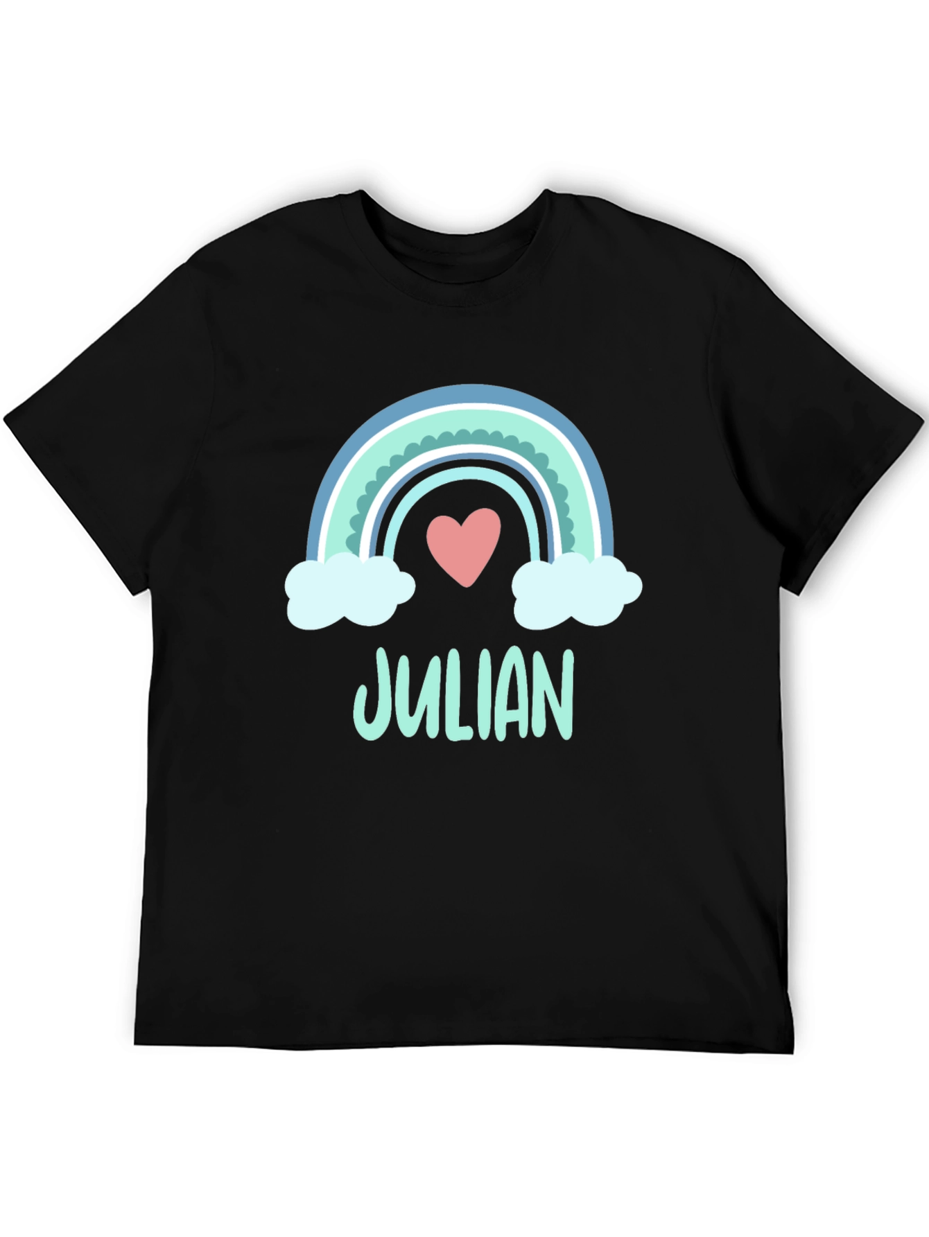 Julian Rainbow Heart Personalized T-Shirt