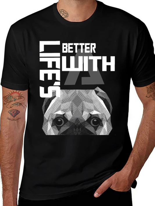 Better Lifes With a Pitbull Graphic T-Shirt