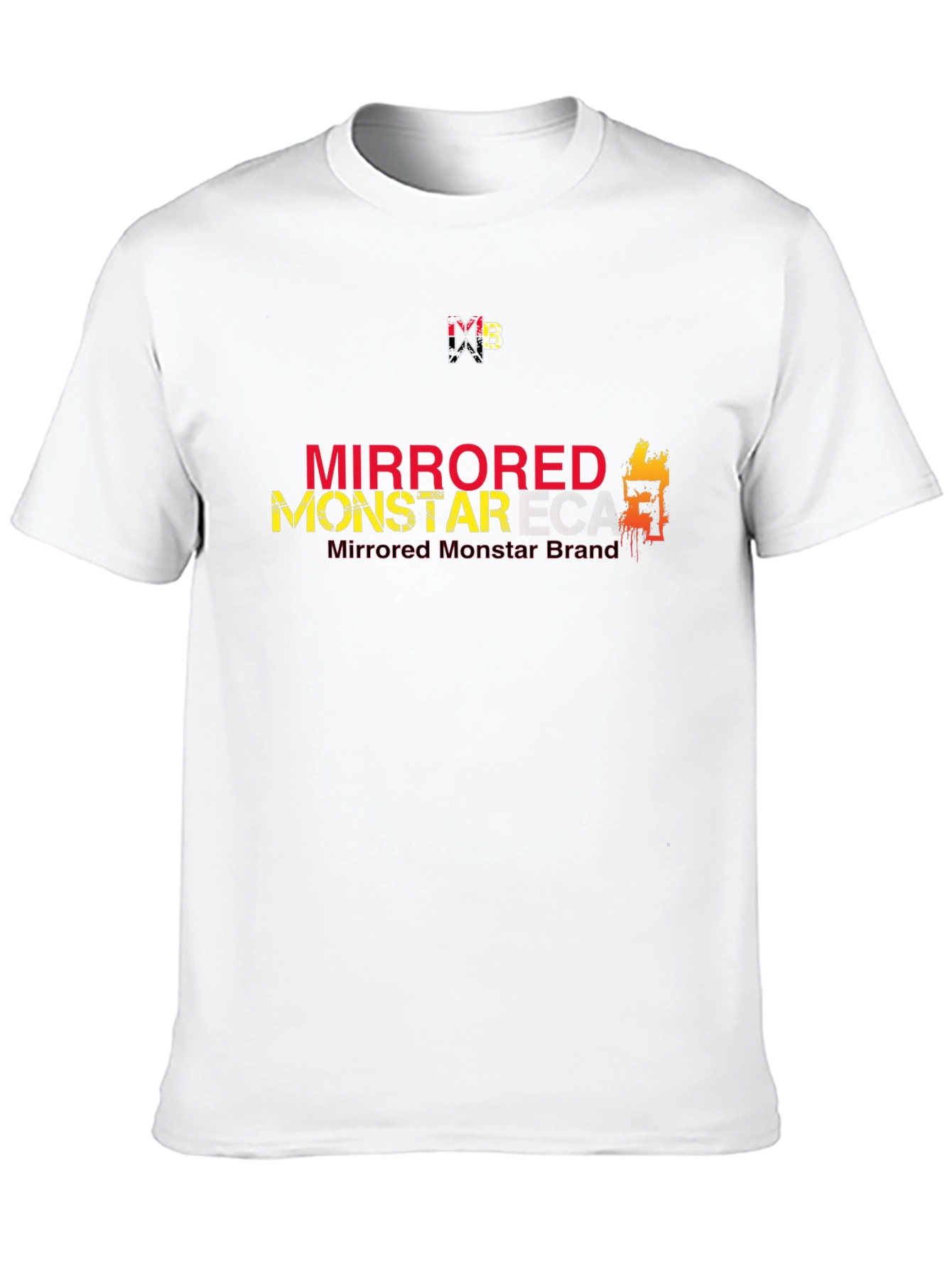 Mirrored Monstar Graphic Tee - Stylish Black T-Shirt