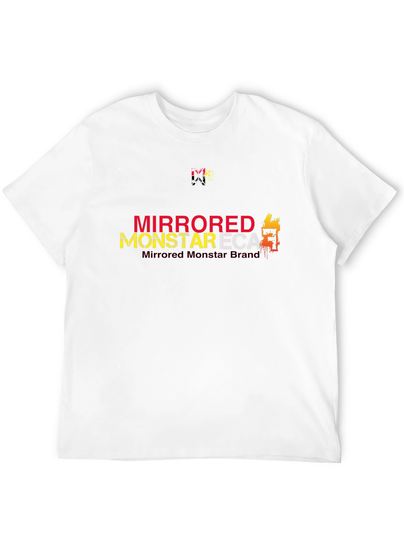 Mirrored Monstar Graphic Tee - Stylish Black T-Shirt
