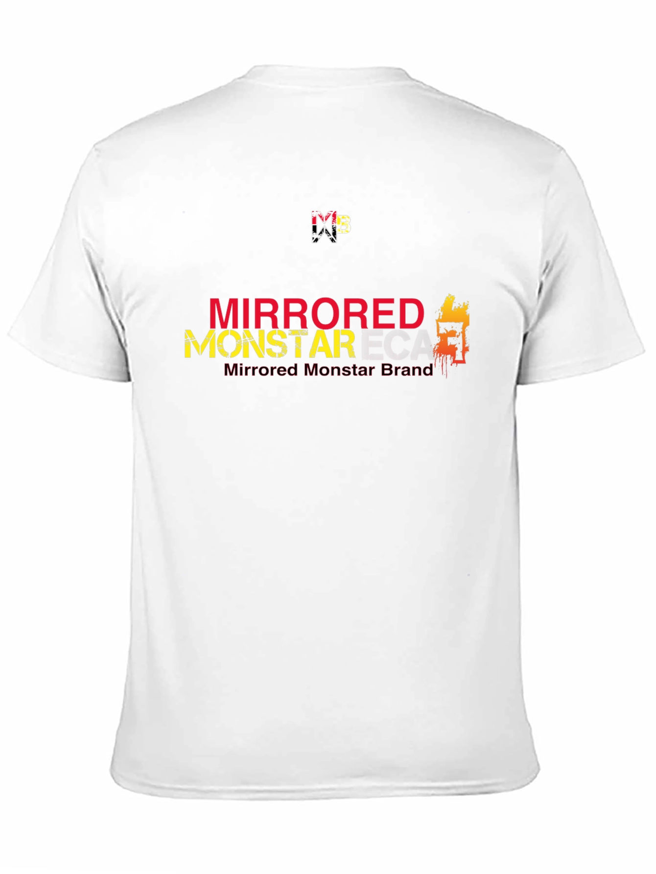 Mirrored Monstar Graphic Tee - Stylish Black T-Shirt