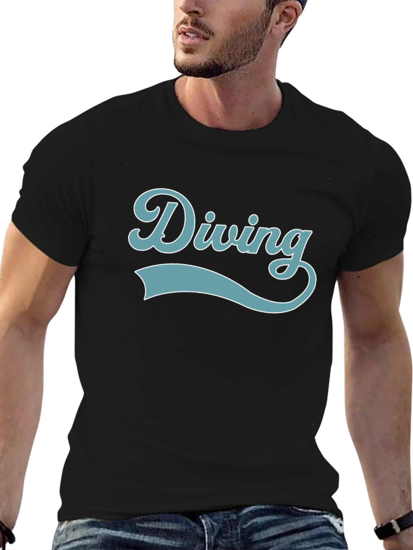 Diving Graphic T-Shirt - Retro Style